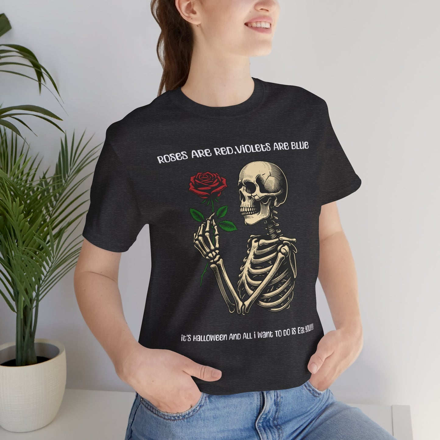 Halloween Skeleton Tee, Unisex Shirt, Spooky Gift, Funny Halloween T-Shirt, Skull Design, Gothic Style, Halloween Party Clothing