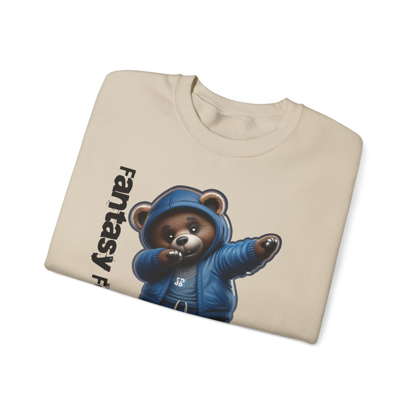 Fantasy Football Legend Unisex Crewneck Sweatshirt, Cozy Sportswear, Gift for Sports Fans, Fall Layering, Cute Bear Design