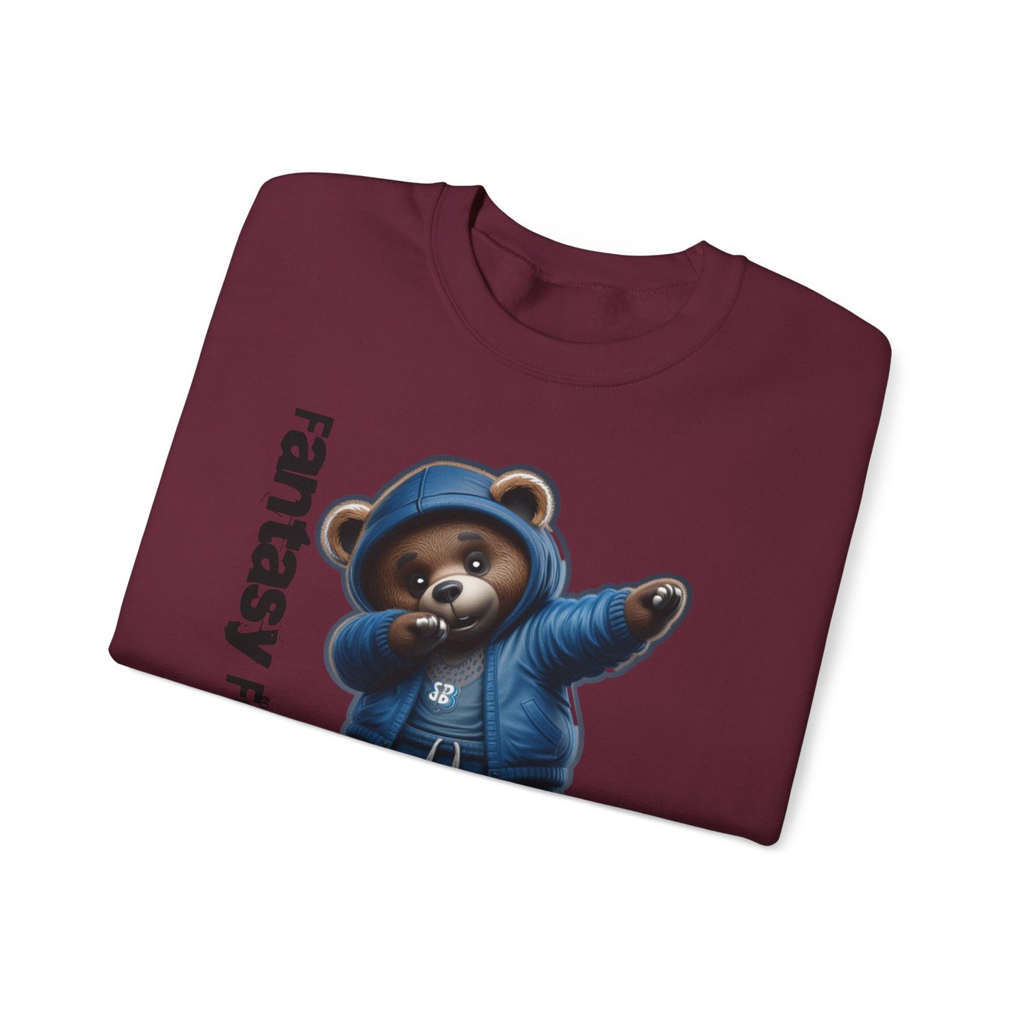 Fantasy Football Legend Unisex Crewneck Sweatshirt, Cozy Sportswear, Gift for Sports Fans, Fall Layering, Cute Bear Design