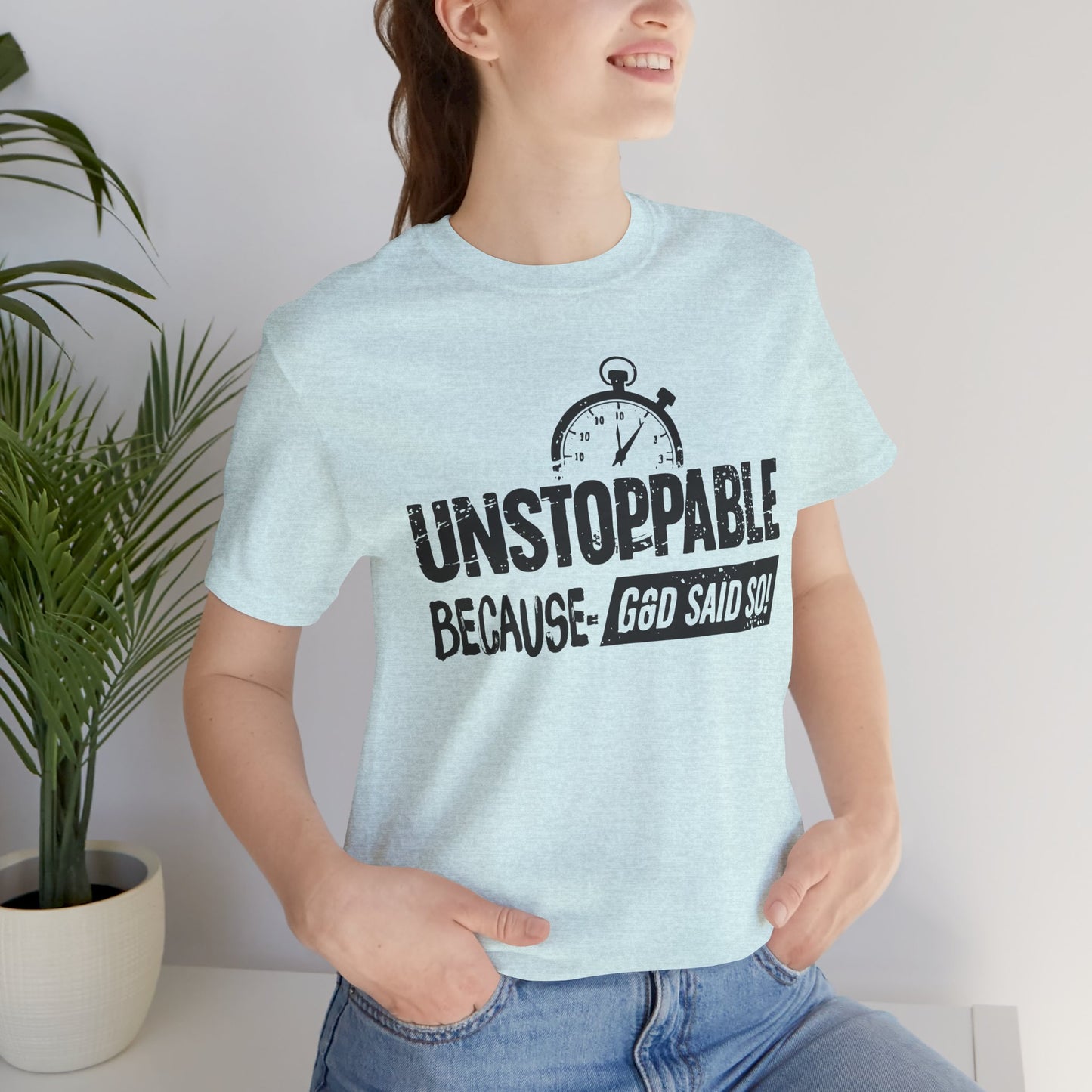 Unstoppable God's Promise Tee - Motivational Shirt, Inspirational Fashion, Faith Gift, Casual Wear, Everyday Tee
