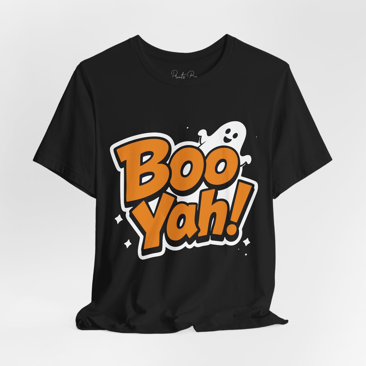 Halloween Ghost Boo Yah Tee, Funny Halloween Shirt, Unisex Short Sleeve Top, Spooky Party Tee, Trick or Treat Apparel