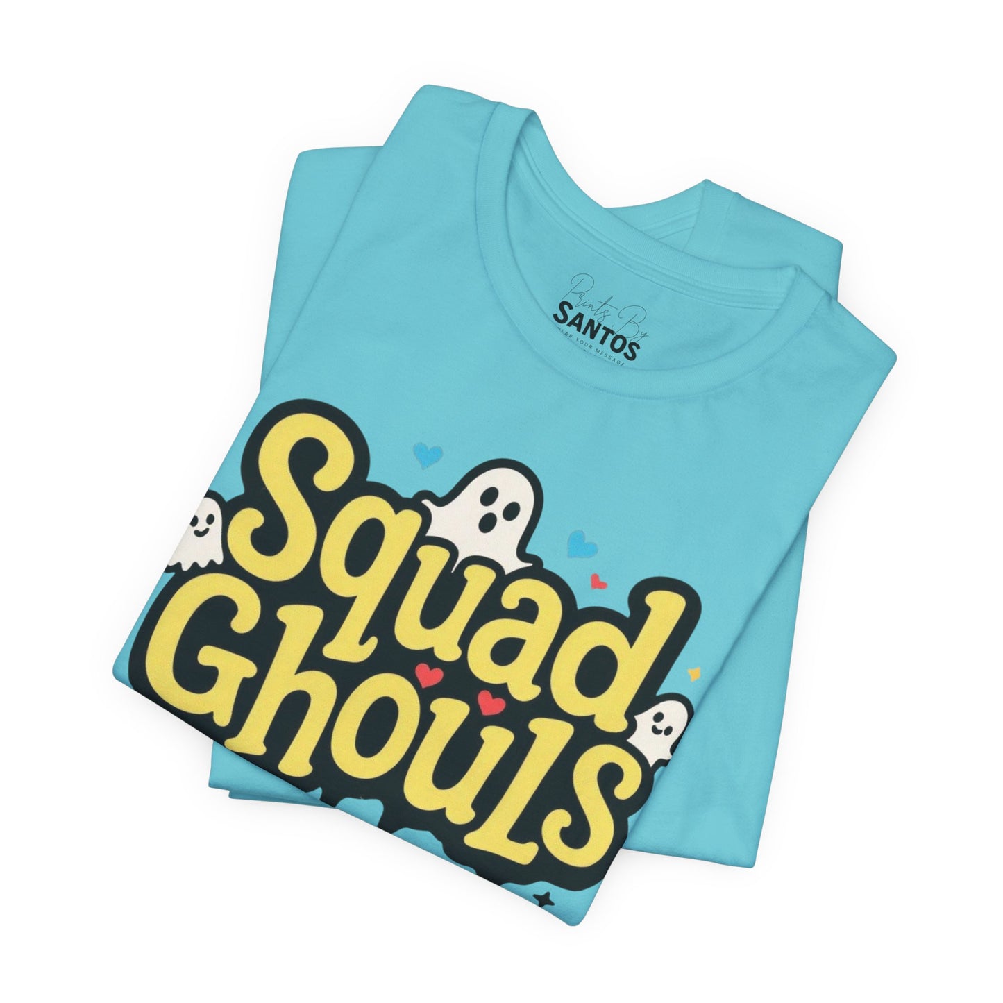 Unisex Jersey Short Sleeve Tee | Squad Ghouls Design, Halloween T-Shirt, Spooky Apparel, Ghost Lovers Gift, Cute Graphic Tee