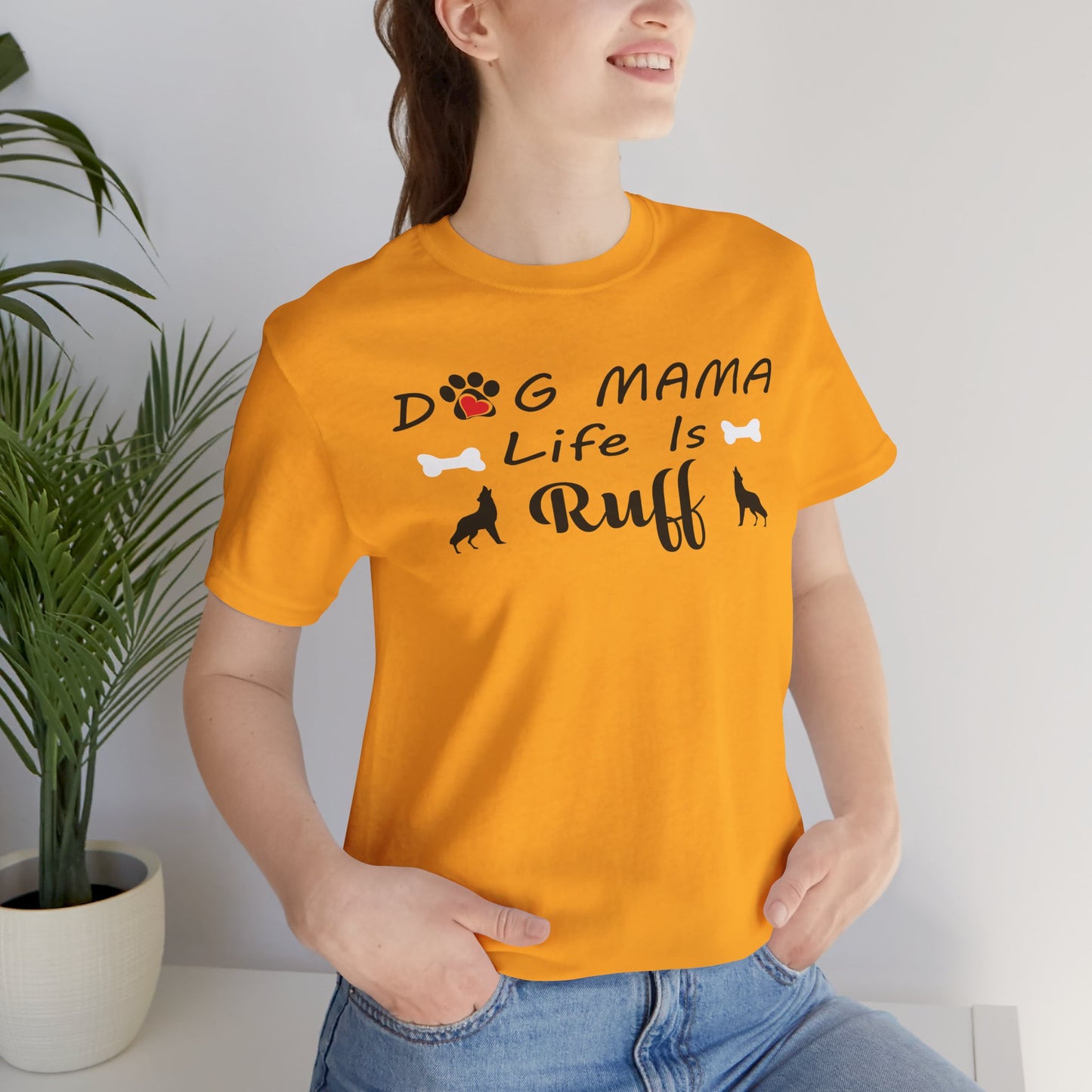 Dog Mama Tee - Cute Pet Lover Shirt, Gift for Dog Owners, Animal Lovers, Birthday Gift, Casual Wear, Dog Themed Apparel