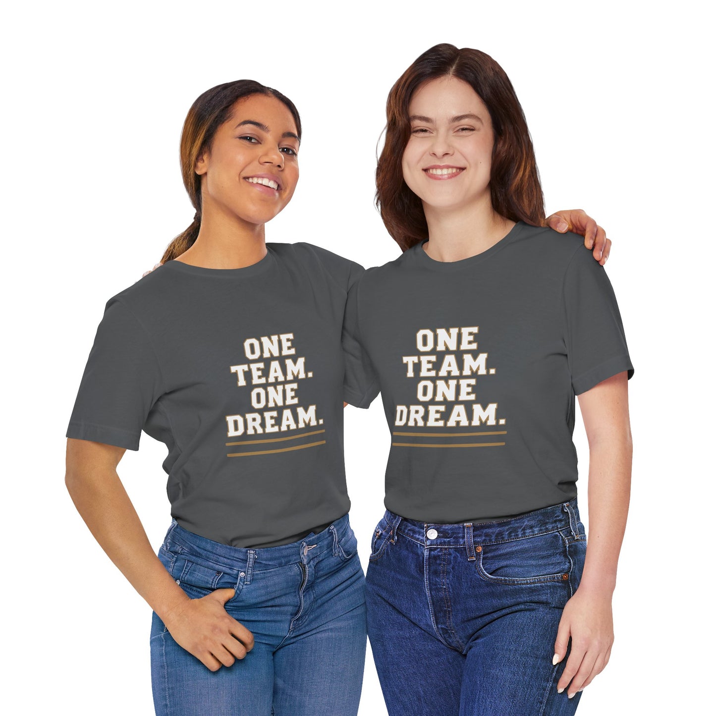 Team Spirit Unisex Tee - One Team. One Dream. Perfect for Sports Fans, Casual Outings, Team Events, Birthdays, and Celebrations!