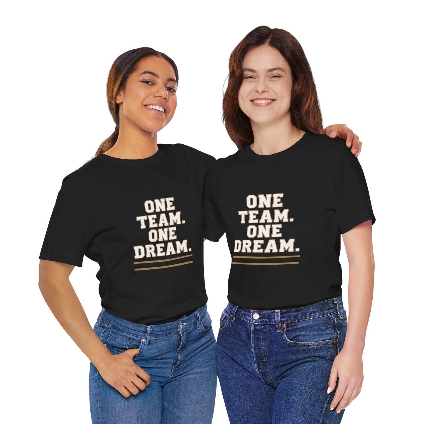 Team Spirit Unisex Tee - One Team. One Dream. Perfect for Sports Fans, Casual Outings, Team Events, Birthdays, and Celebrations!