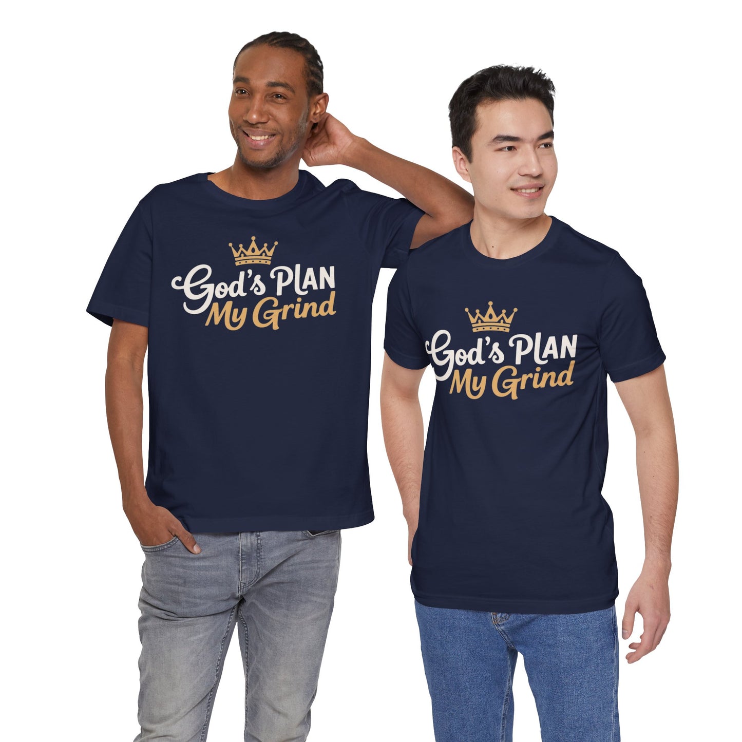 God's Plan My Grind Unisex Jersey Tee | Motivational T-Shirt, Christian Apparel, Inspirational Gift, Casual Wear, Everyday Style