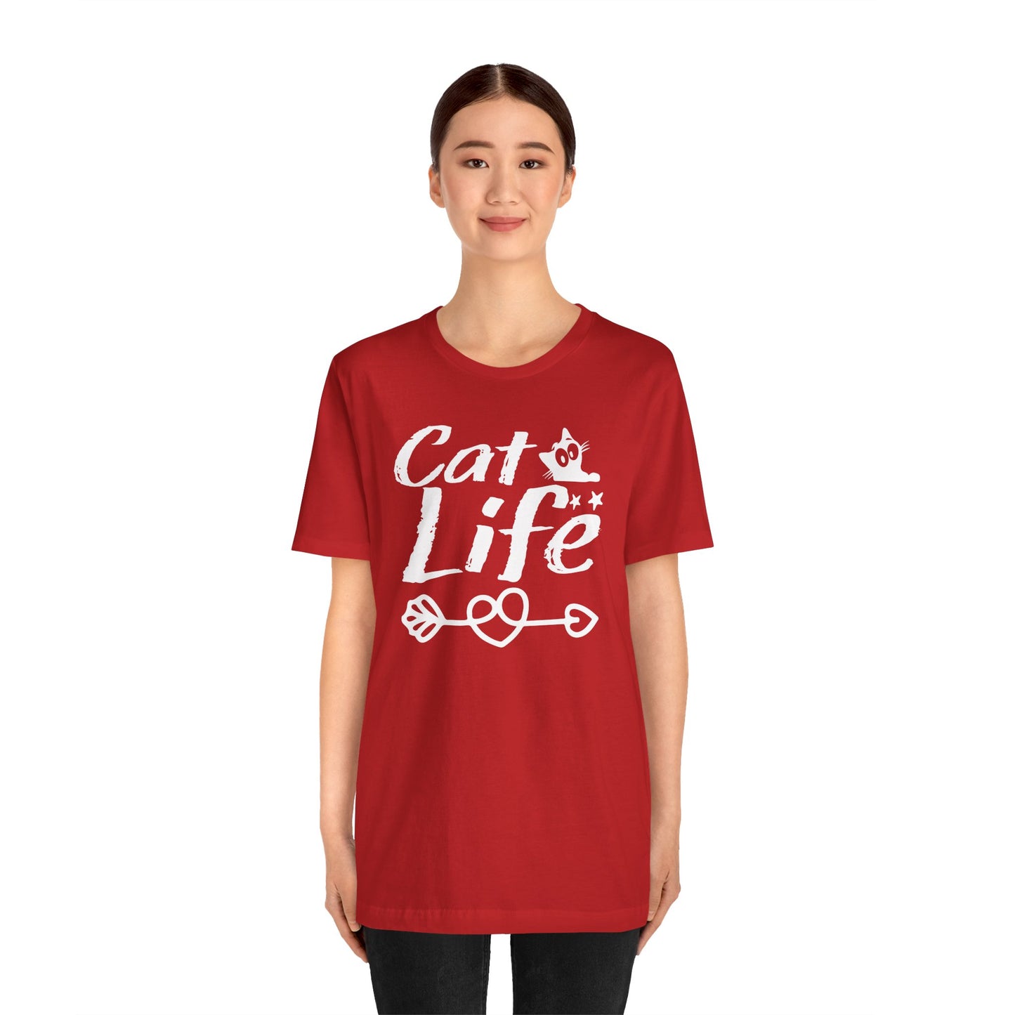 Cat Life Unisex Jersey Tee - Perfect Gift for Cat Lovers, Casual Wear, Cat Enthusiast Shirt, Birthday Present, Pet Lovers' Apparel