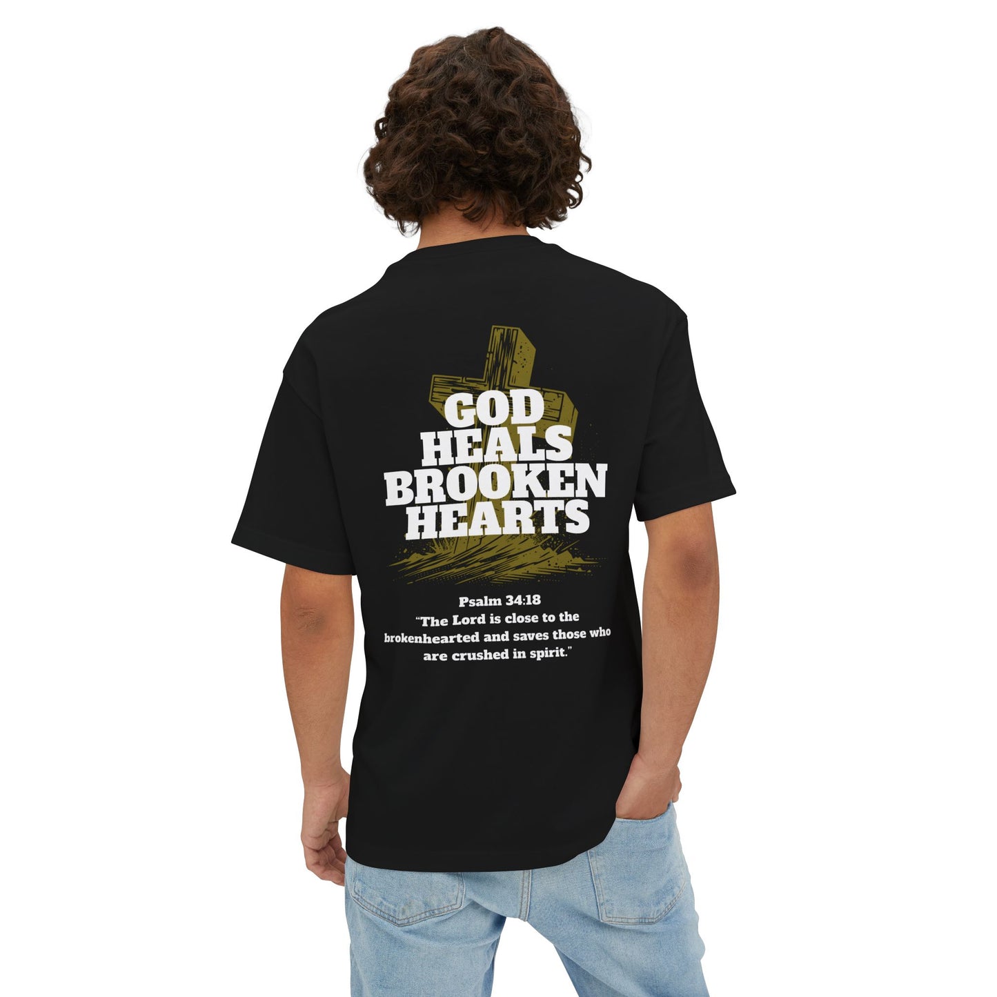 Unisex Oversized Boxy Tee with Inspirational Messages | Comfort Wear, Christian T-Shirt, Faith-Based Apparel, Casual Gift, Everyday Style
