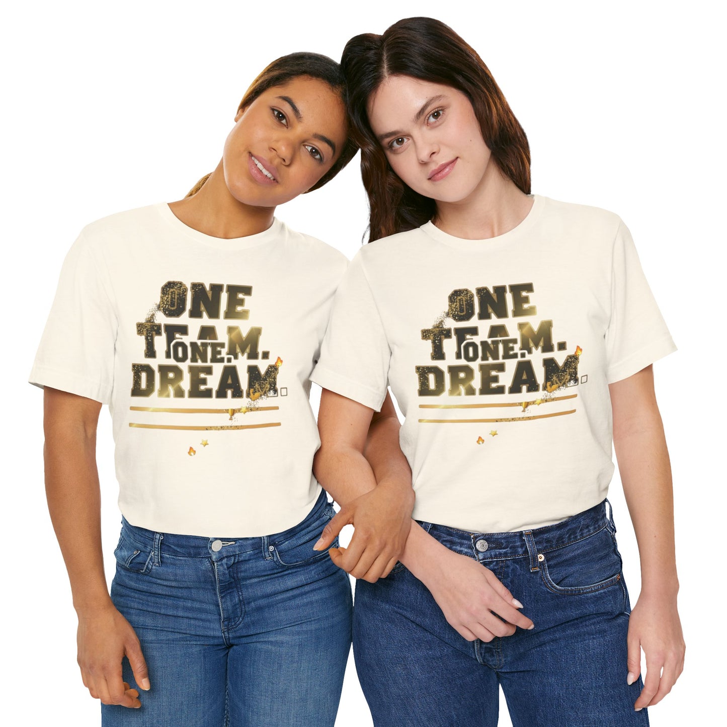 One Team, One Dream Tee - Perfect for Team Spirit, Motivational Wear, Casual Outings, Sport Events, Gifts