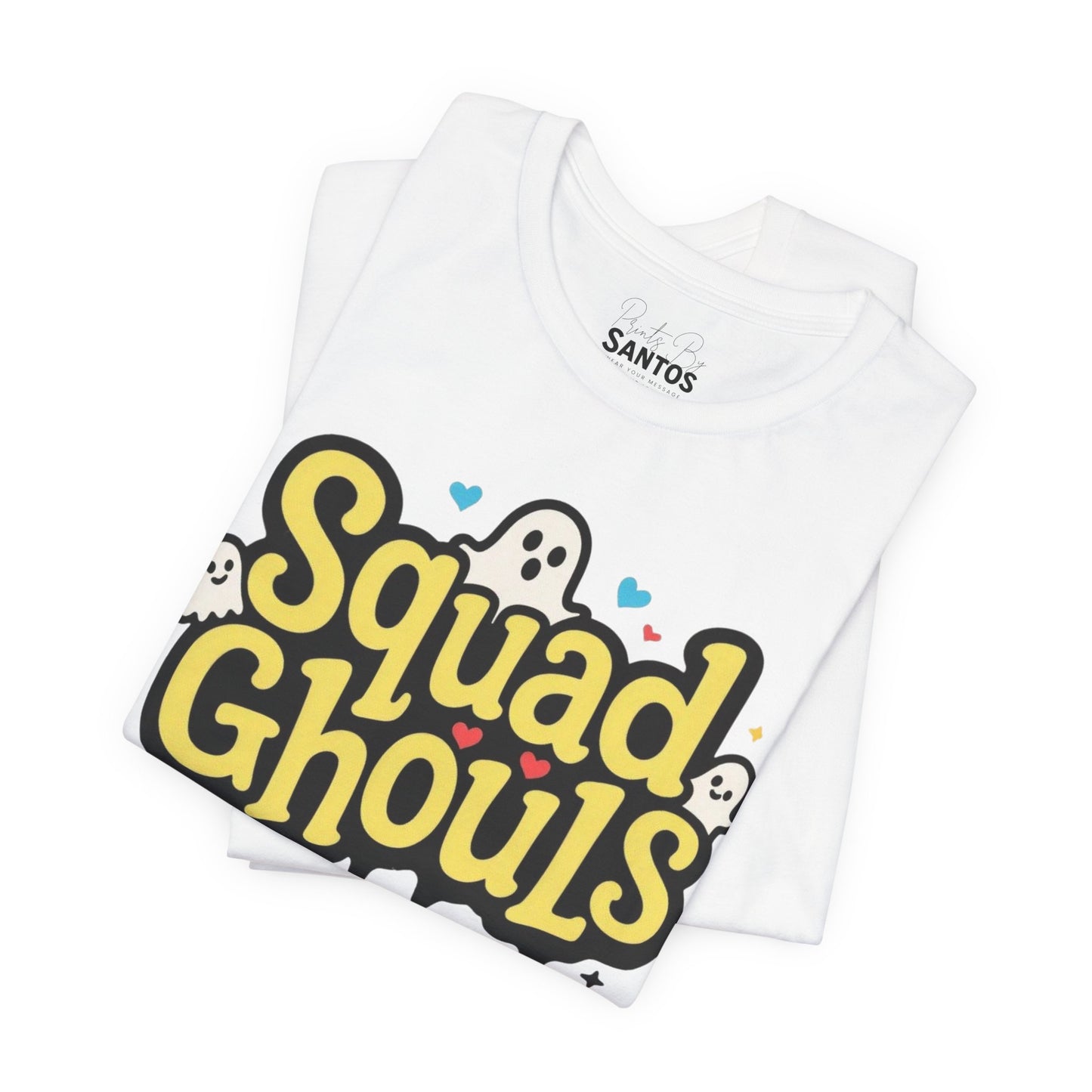Unisex Jersey Short Sleeve Tee | Squad Ghouls Design, Halloween T-Shirt, Spooky Apparel, Ghost Lovers Gift, Cute Graphic Tee