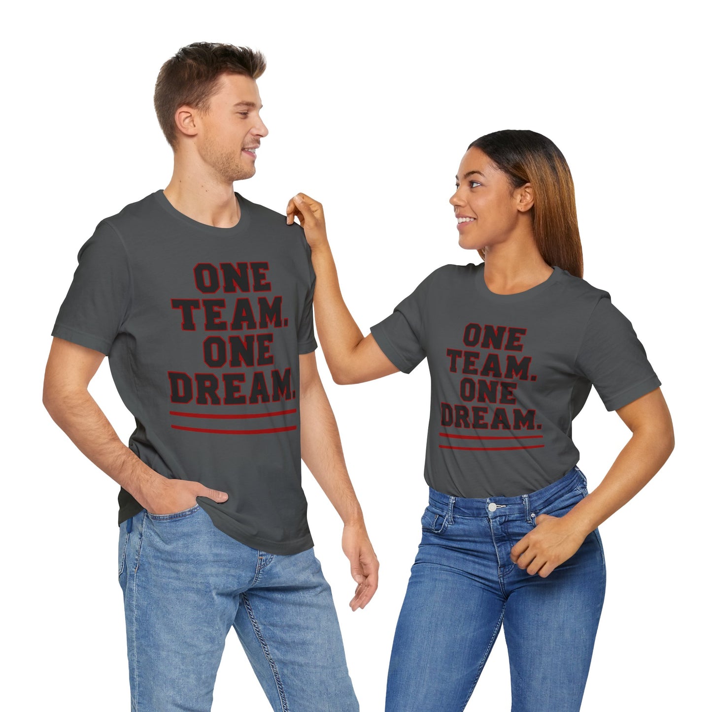 Team Spirit Tee - Unisex Jersey Short Sleeve Tee, Sports Apparel, Team Collaboration Shirt, Gift for Athletes, Motivational Wear