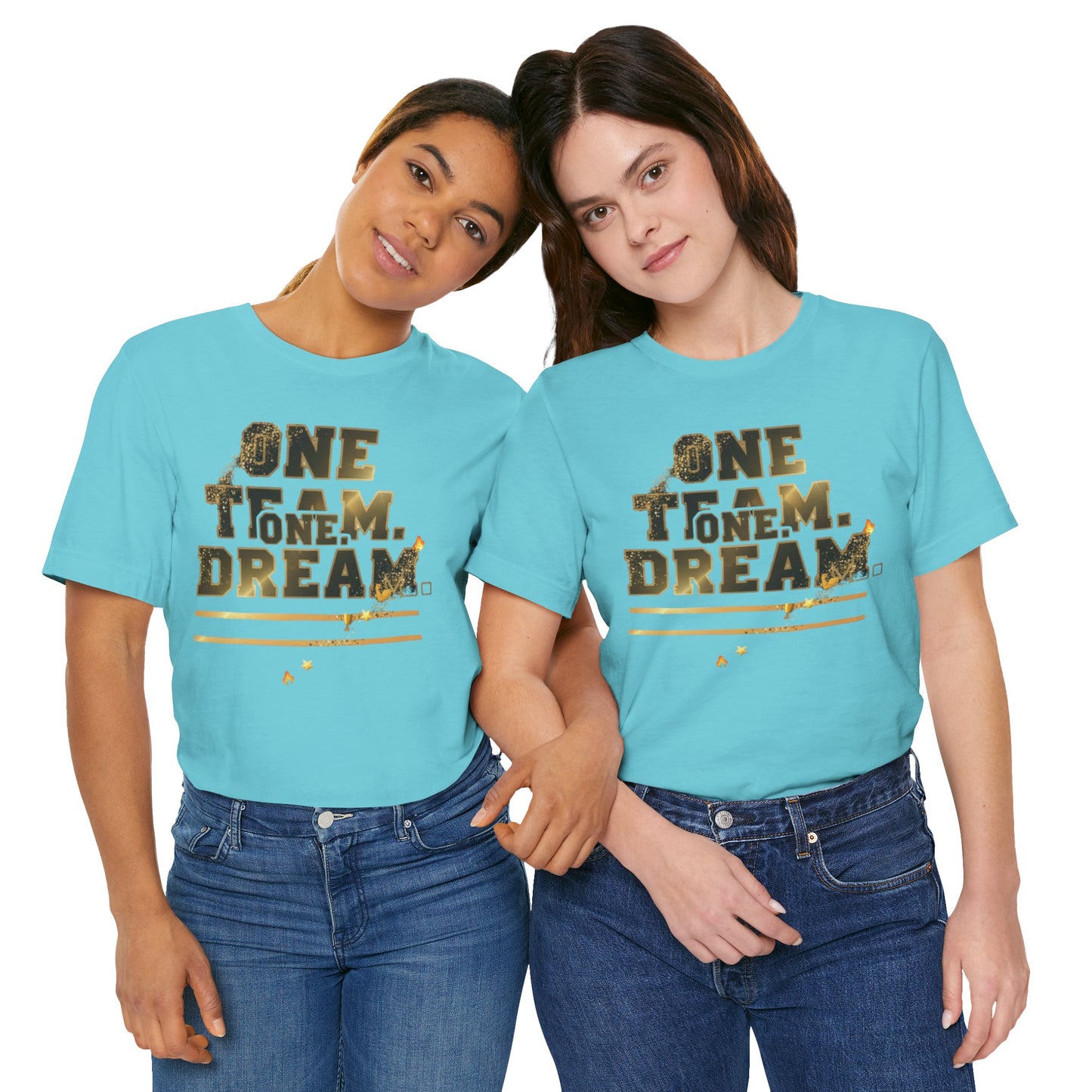 One Team, One Dream Tee - Perfect for Team Spirit, Motivational Wear, Casual Outings, Sport Events, Gifts