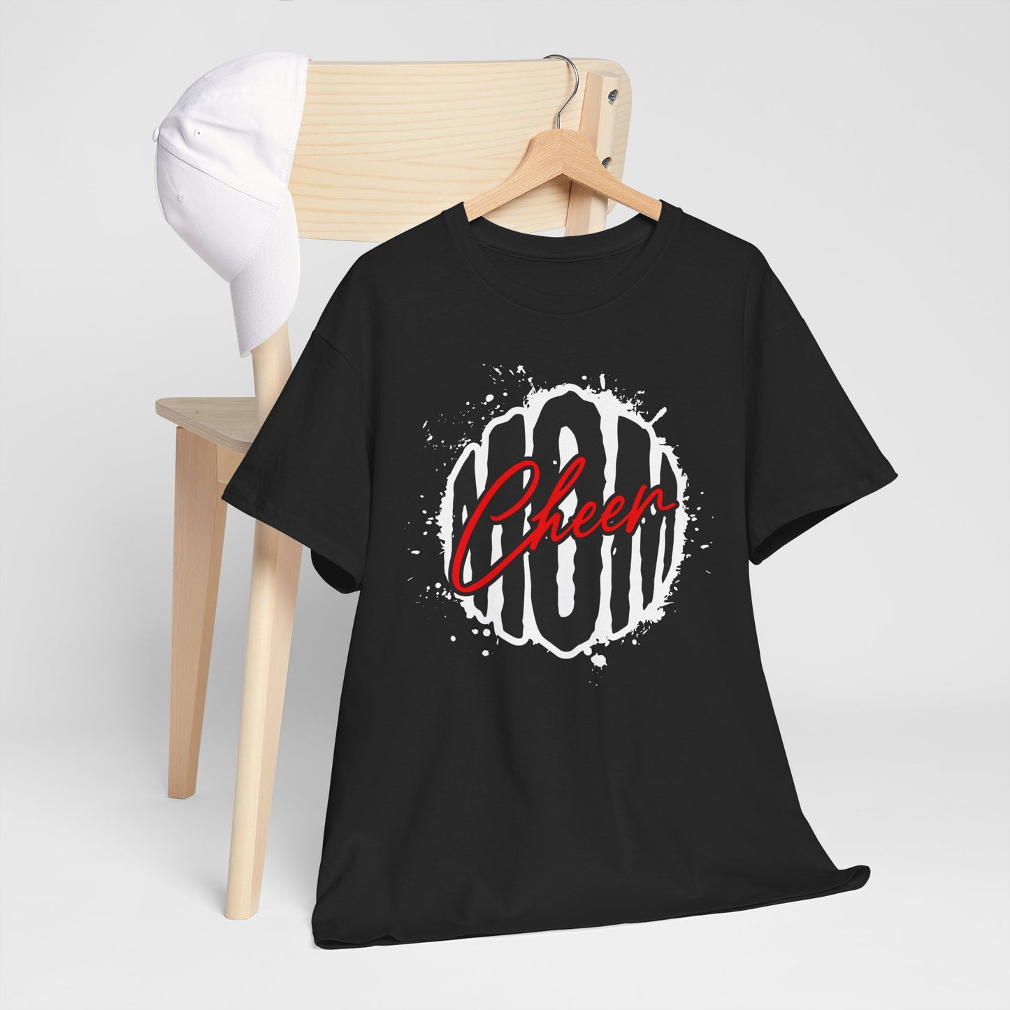 Cheer Unisex Heavy Cotton Tee | Motivational Shirt, Gift for Sports Fans, Casual Wear, Birthday Present, Cheerleading Apparel