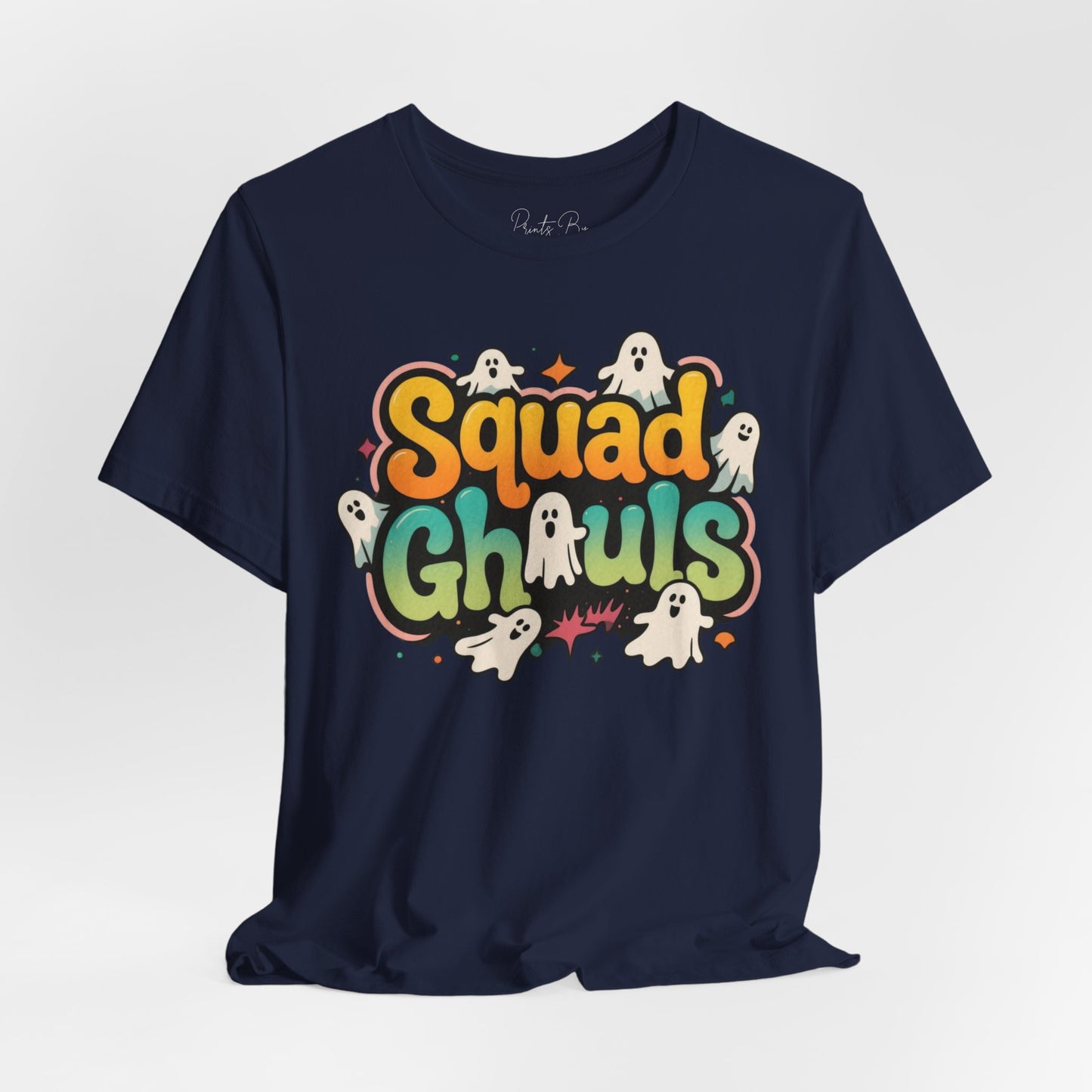 Unisex Ghost Squad Tee, Halloween Shirt, Cute Graphic Tee, Casual Wear, Party Outfits, Fun Gift Idea