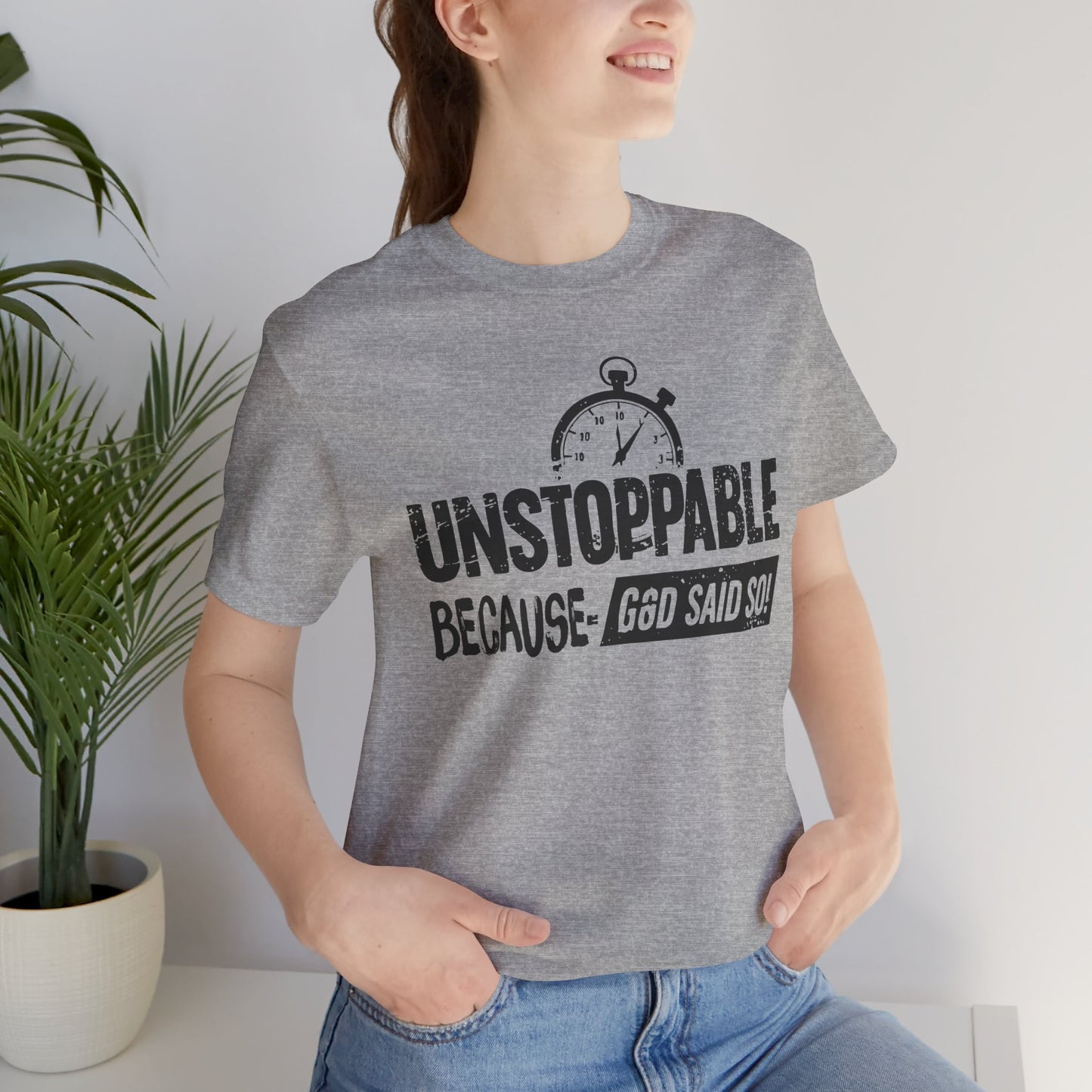 Unstoppable God's Promise Tee - Motivational Shirt, Inspirational Fashion, Faith Gift, Casual Wear, Everyday Tee