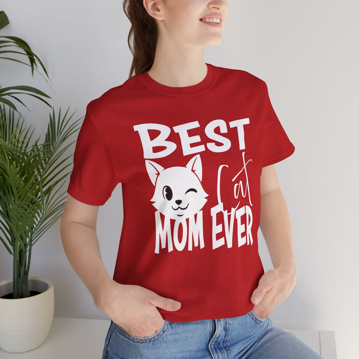 Best Cat Mom Ever Unisex Tee, Gift for Cat Lovers, Cute Cat Shirt, Mother's Day Gift, Pet Lover Apparel, Funny Cat Mom T-Shirt