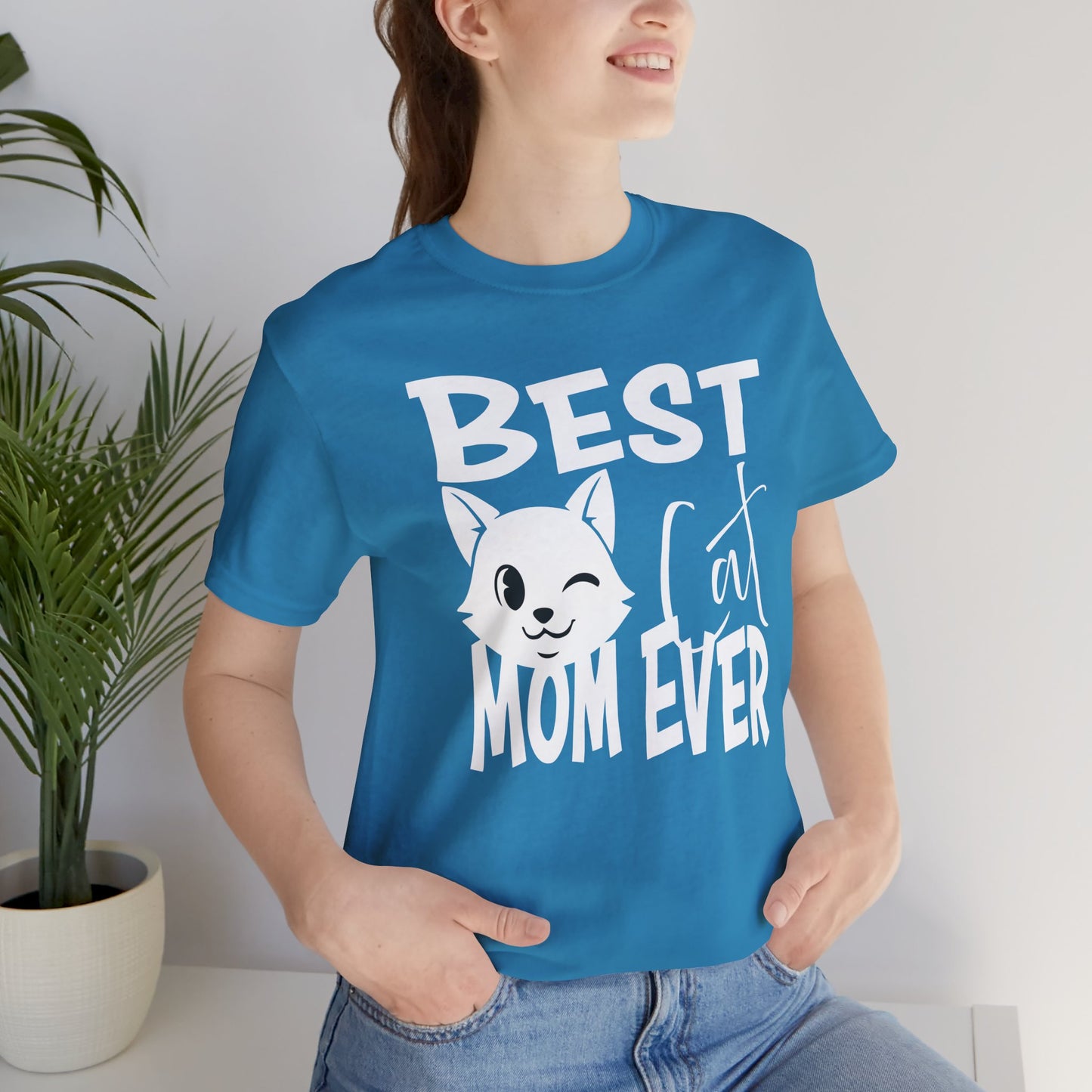 Best Cat Mom Ever Unisex Tee, Gift for Cat Lovers, Cute Cat Shirt, Mother's Day Gift, Pet Lover Apparel, Funny Cat Mom T-Shirt