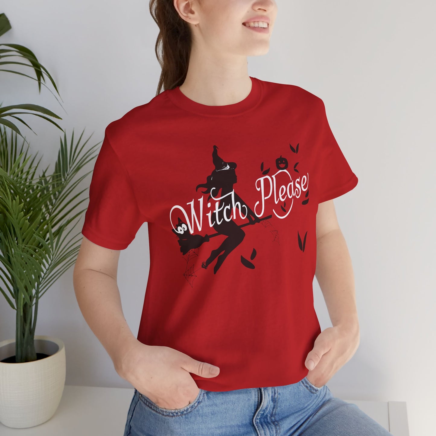 Witch Please Tee - Unisex Short Sleeve T-Shirt for Halloween, Fall Fashion, Witchcraft Lovers, Casual Wear, Gifts for Her