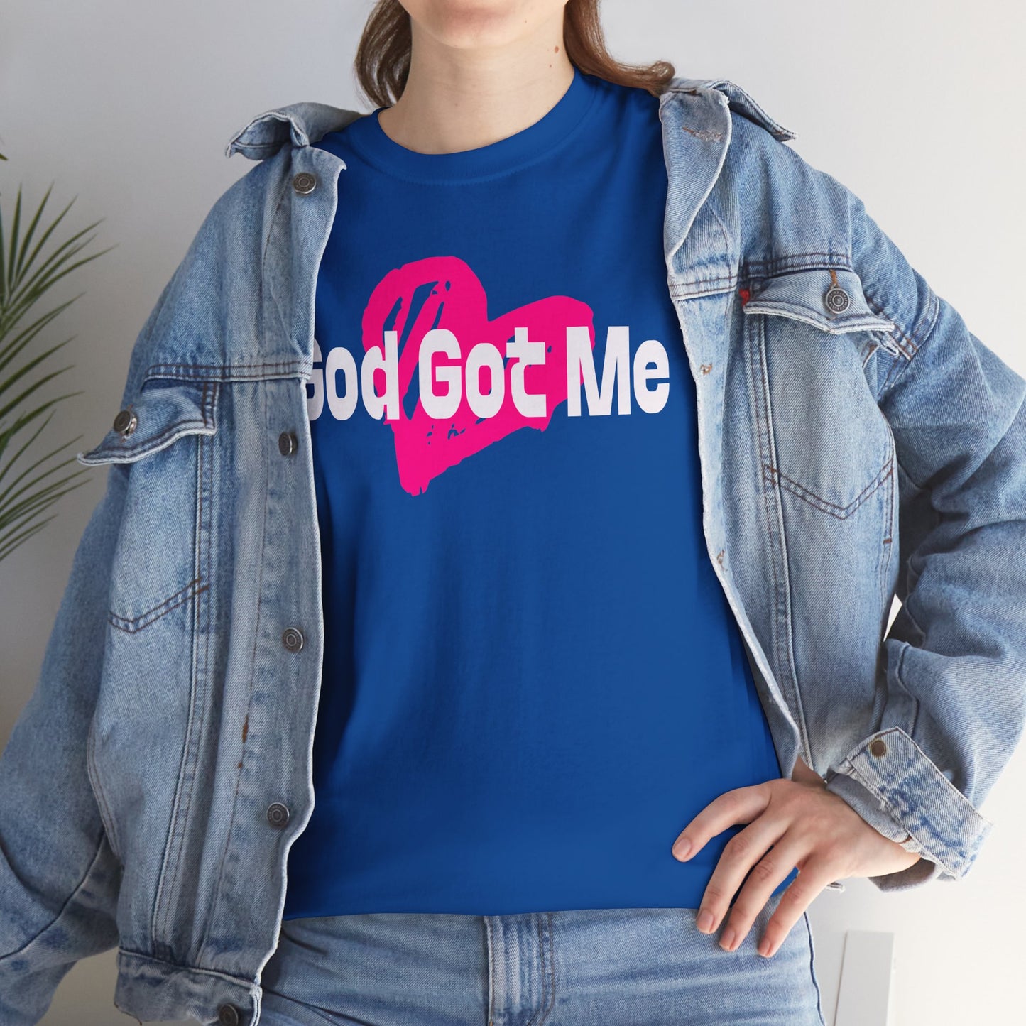 God Got Me Unisex Heavy Cotton Tee, Casual Wear, Faith-Based Gift, Christian Apparel, Inspirational Fashion, Everyday Comfort