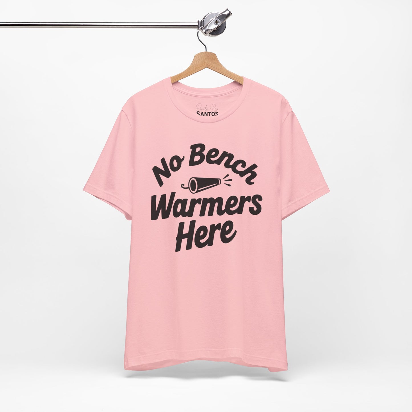 Unisex Sports Tee - 'No Bench Warmers Here' - Motivational Shirt for Athletes, Fitness Fans, Coaches, Workouts, Gift Idea