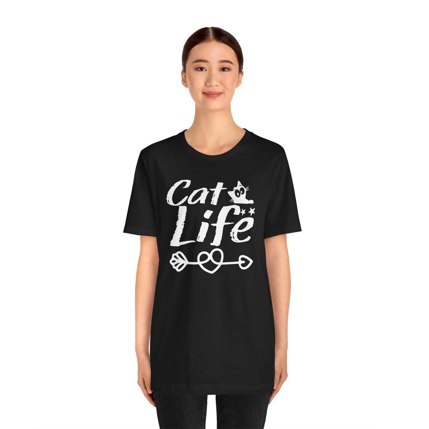 Cat Life Unisex Jersey Tee - Perfect Gift for Cat Lovers, Casual Wear, Cat Enthusiast Shirt, Birthday Present, Pet Lovers' Apparel