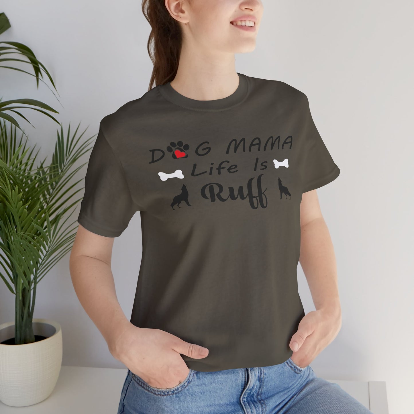 Dog Mama Tee - Cute Pet Lover Shirt, Gift for Dog Owners, Animal Lovers, Birthday Gift, Casual Wear, Dog Themed Apparel