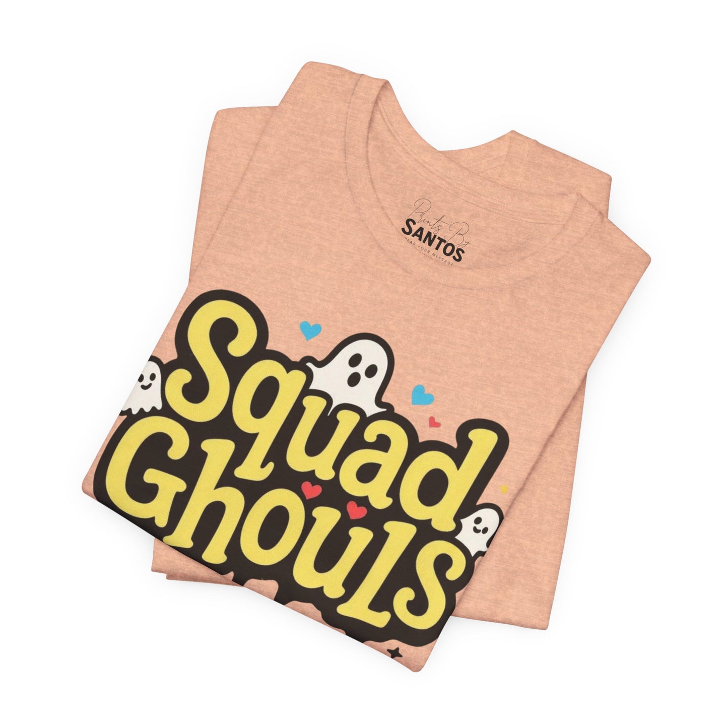 Unisex Jersey Short Sleeve Tee | Squad Ghouls Design, Halloween T-Shirt, Spooky Apparel, Ghost Lovers Gift, Cute Graphic Tee