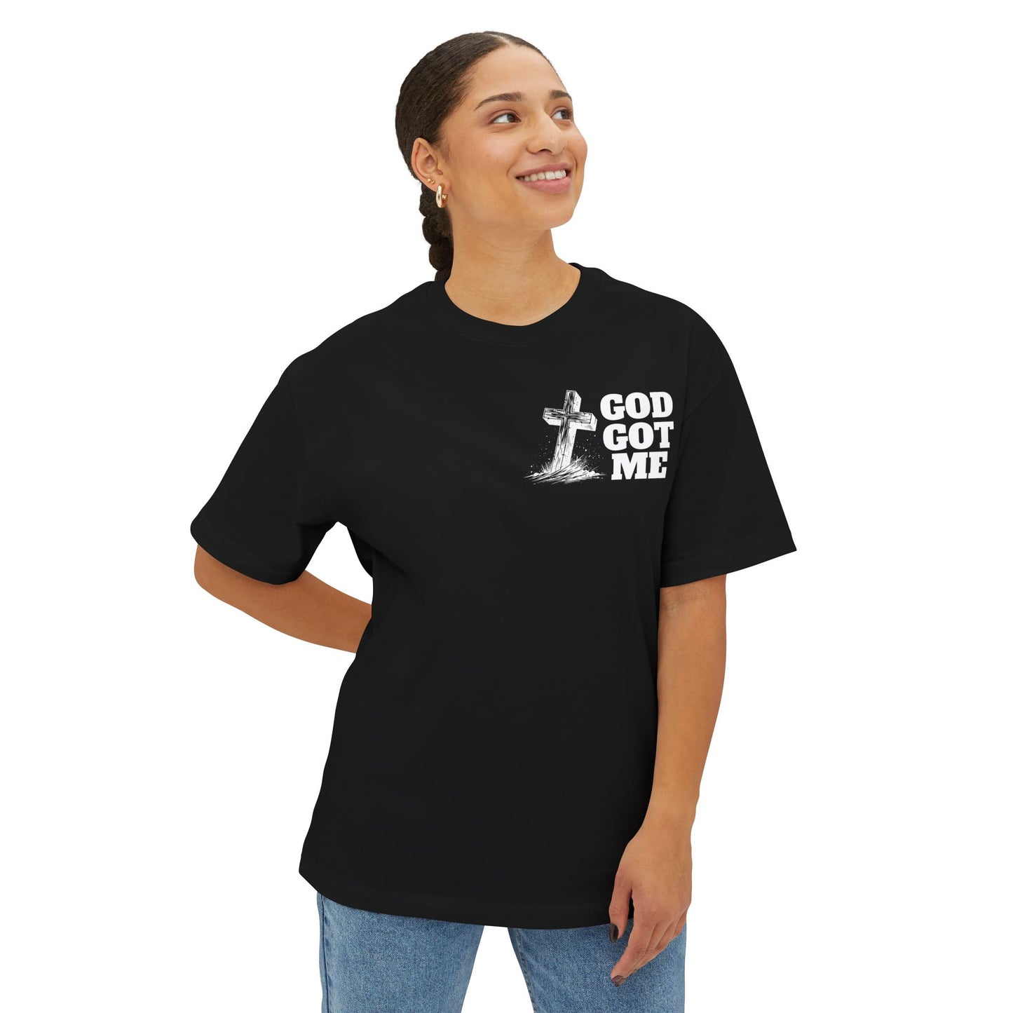 Unisex Oversized Boxy Tee with Inspirational Messages | Comfort Wear, Christian T-Shirt, Faith-Based Apparel, Casual Gift, Everyday Style