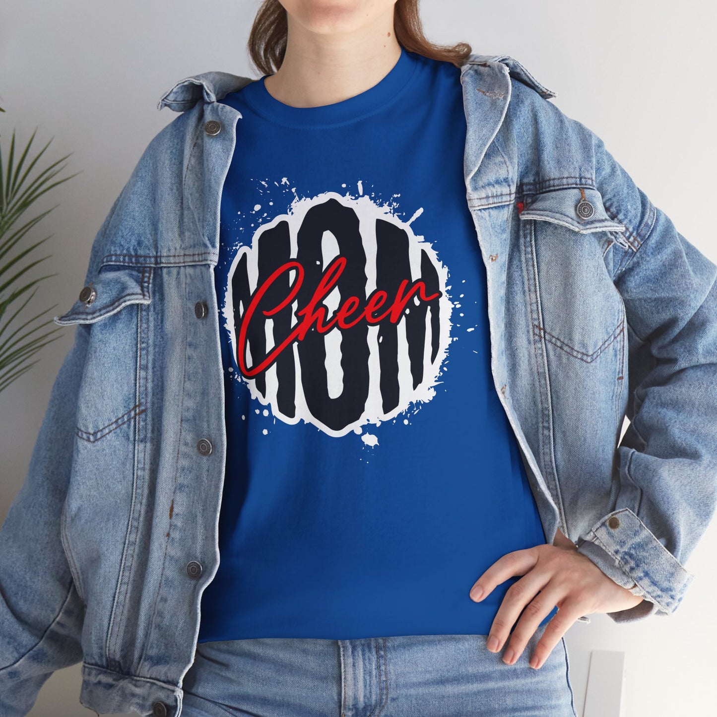 Cheer Unisex Heavy Cotton Tee | Motivational Shirt, Gift for Sports Fans, Casual Wear, Birthday Present, Cheerleading Apparel