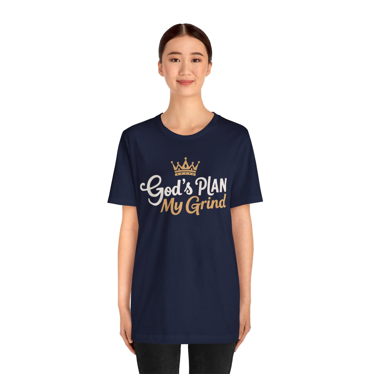 God's Plan My Grind Unisex Jersey Tee | Motivational T-Shirt, Christian Apparel, Inspirational Gift, Casual Wear, Everyday Style
