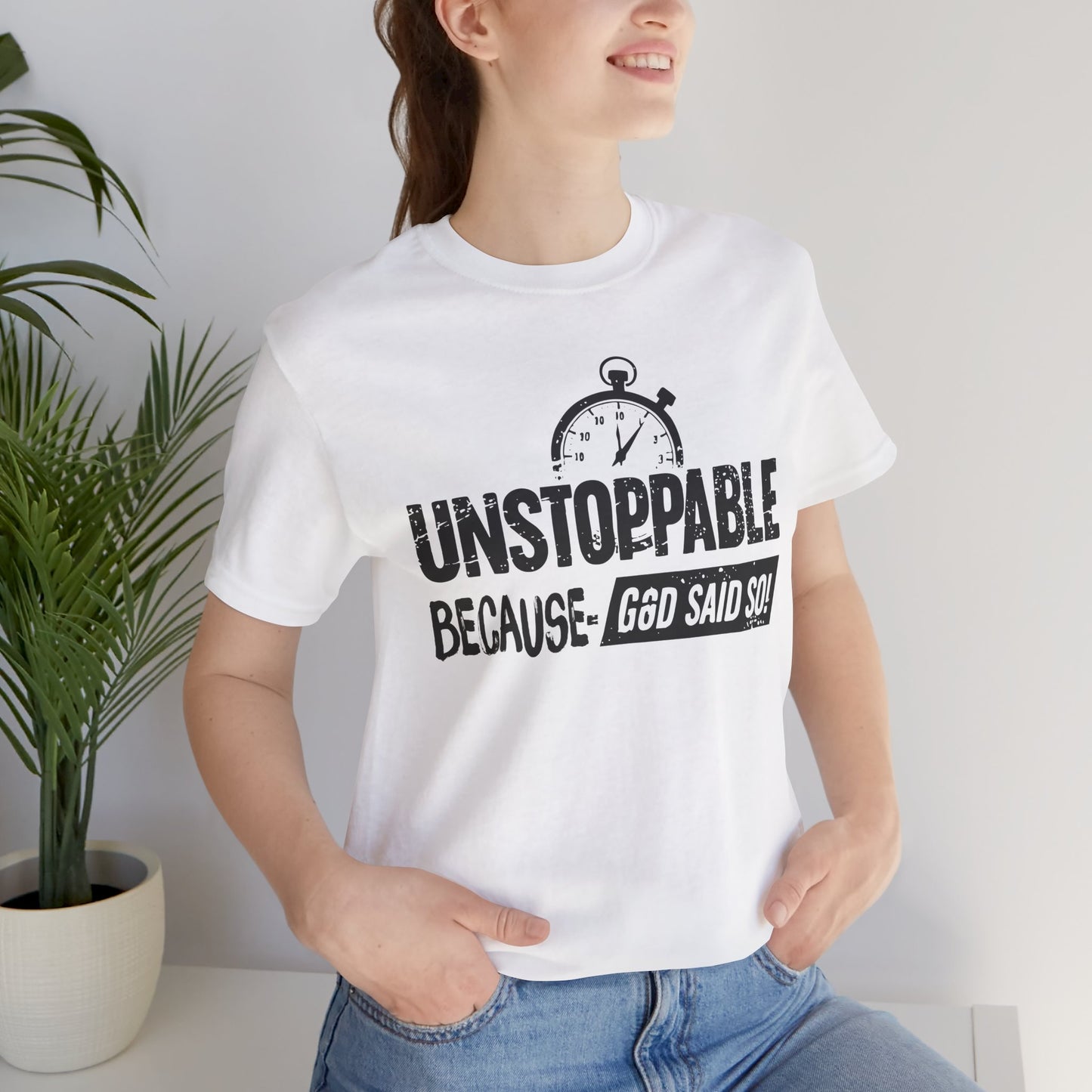 Unstoppable God's Promise Tee - Motivational Shirt, Inspirational Fashion, Faith Gift, Casual Wear, Everyday Tee