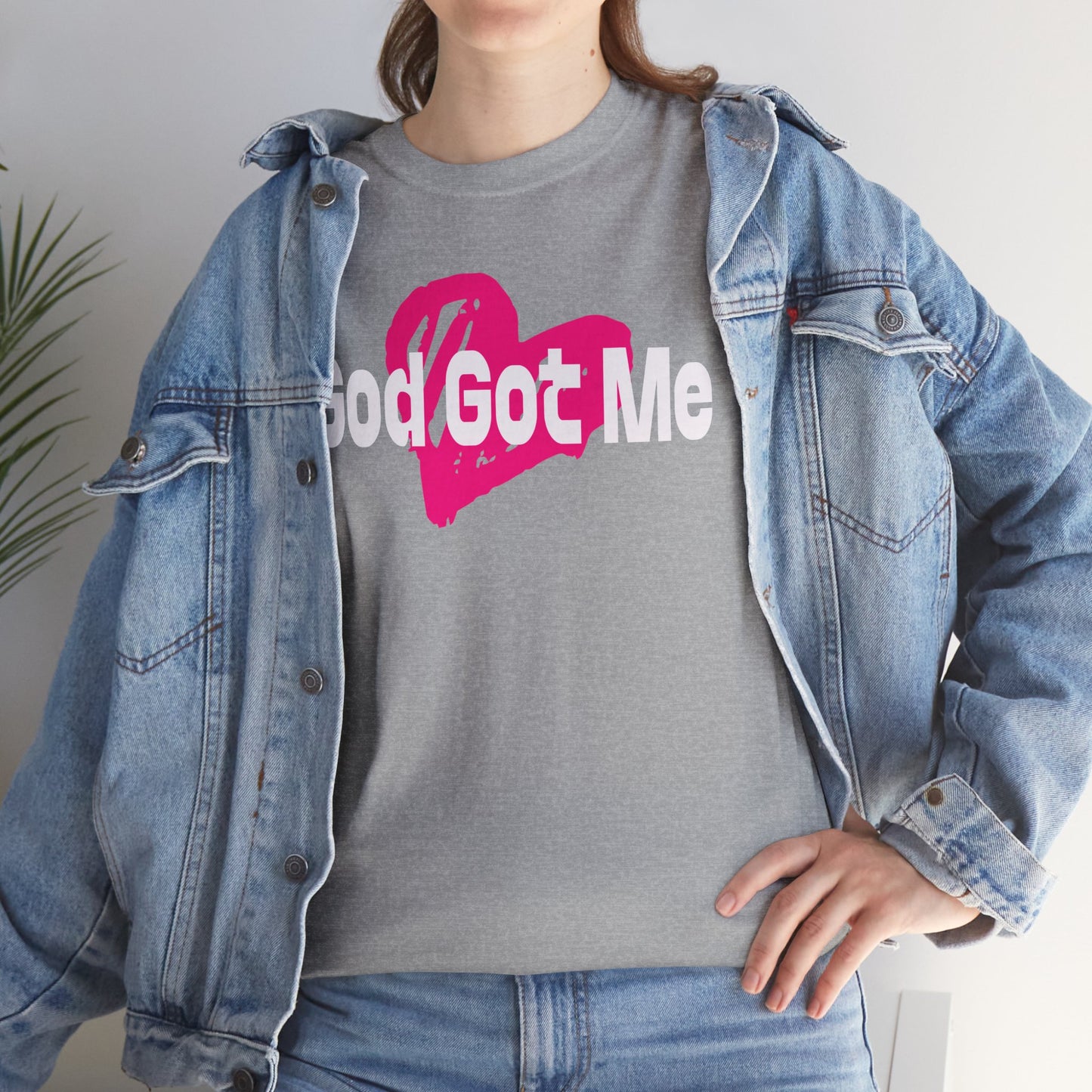God Got Me Unisex Heavy Cotton Tee, Casual Wear, Faith-Based Gift, Christian Apparel, Inspirational Fashion, Everyday Comfort