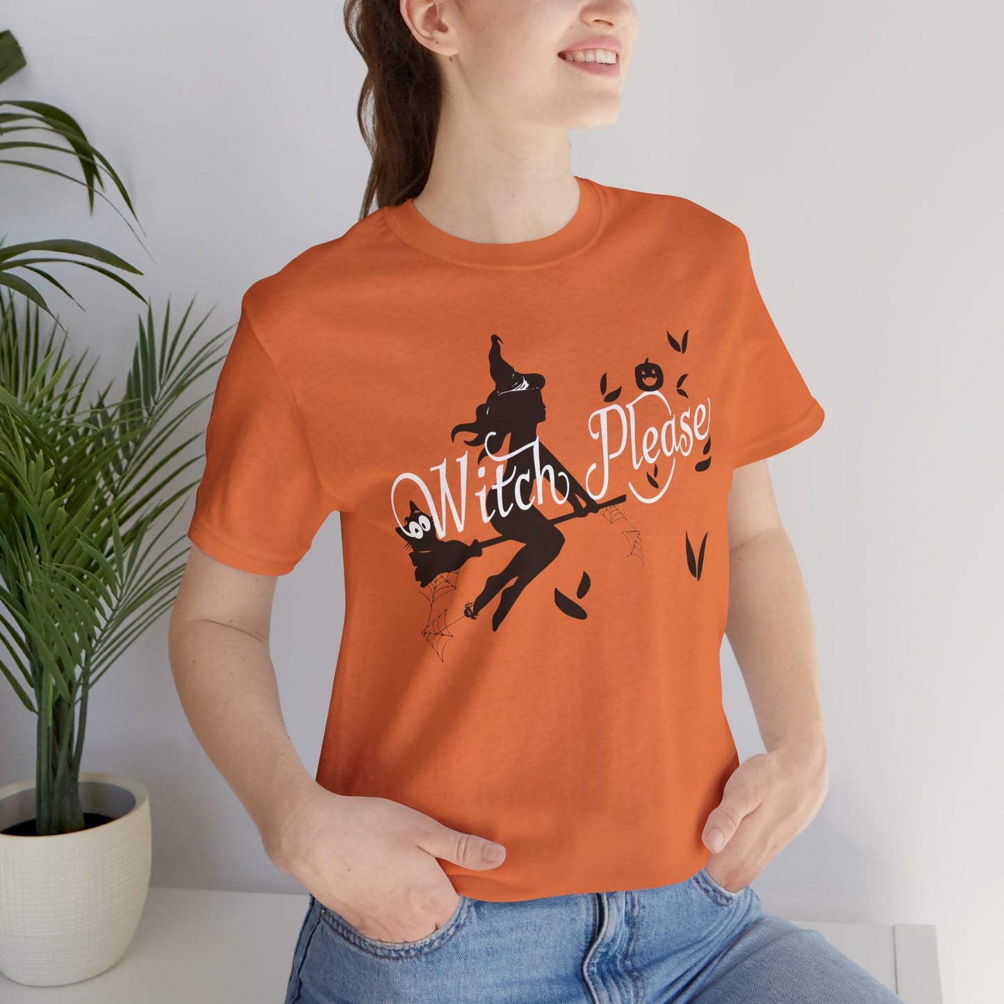 Witch Please Tee - Unisex Short Sleeve T-Shirt for Halloween, Fall Fashion, Witchcraft Lovers, Casual Wear, Gifts for Her