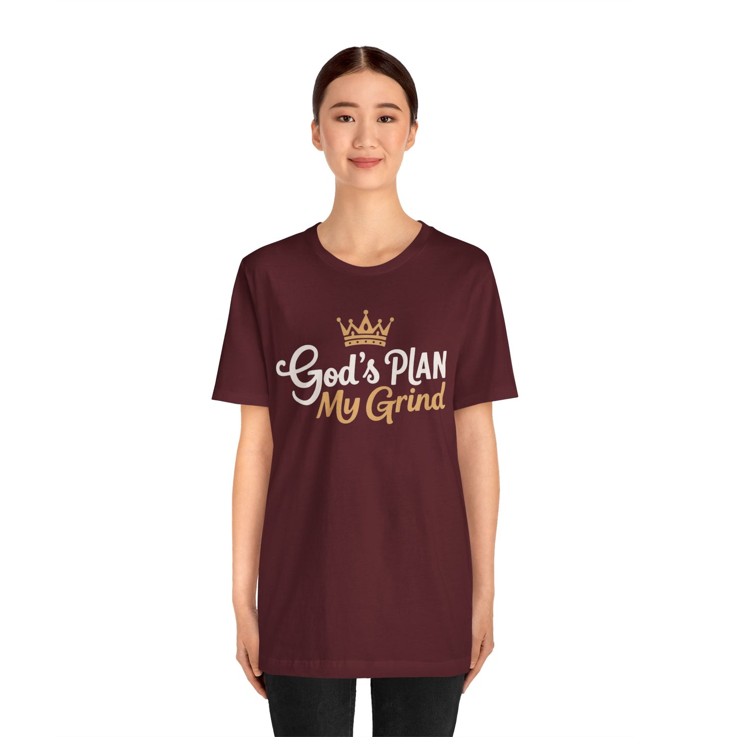 God's Plan My Grind Unisex Jersey Tee | Motivational T-Shirt, Christian Apparel, Inspirational Gift, Casual Wear, Everyday Style