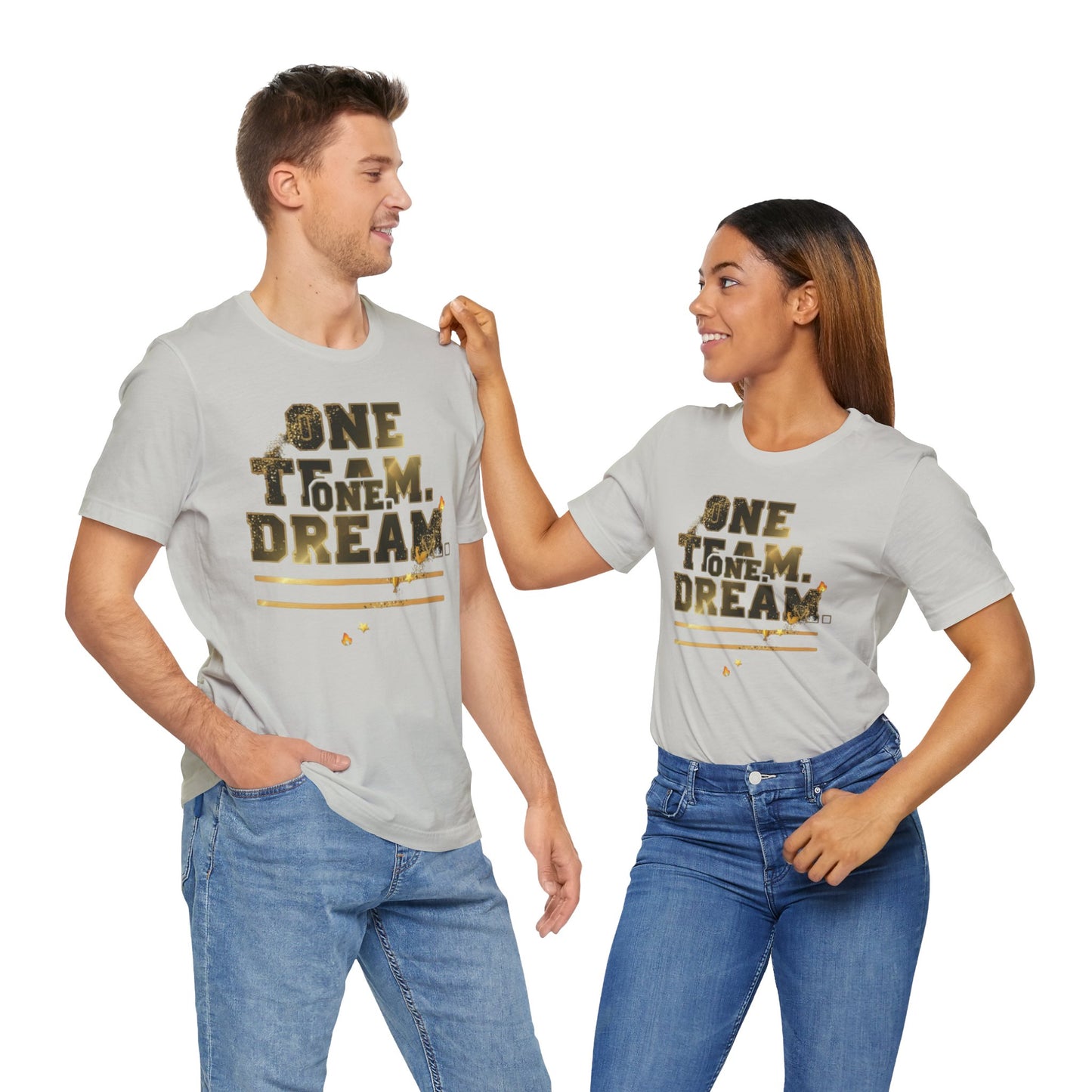 One Team, One Dream Tee - Perfect for Team Spirit, Motivational Wear, Casual Outings, Sport Events, Gifts