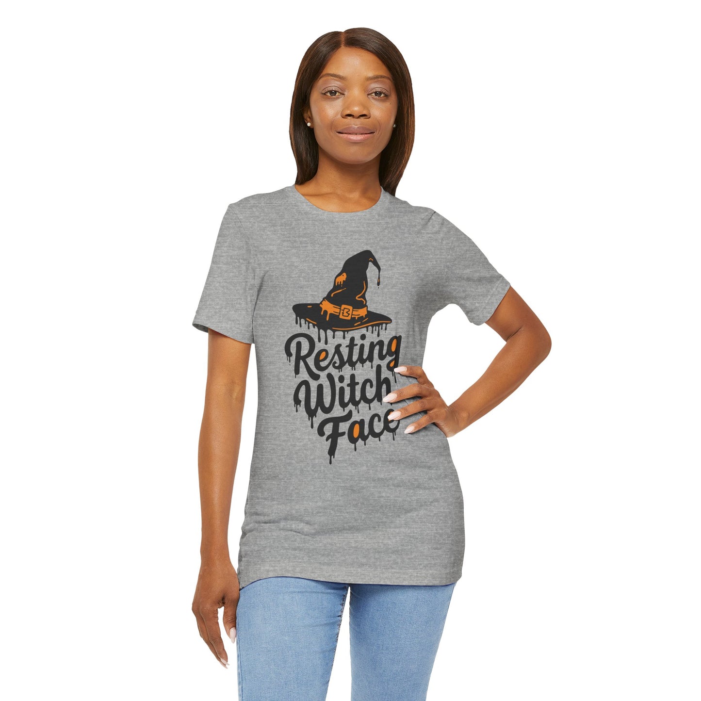 Resting Witch Face T-Shirt, Halloween Tee, Unisex Graphic Top, Spooky Shirt, Artsy Halloween Apparel, Fun Gift for Witches