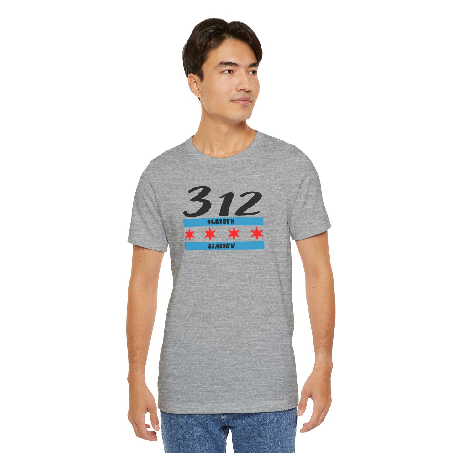 Chicago 312 Unisex Tee, Casual Wear, Graphic T-Shirt, Gift for Him/Her, City Pride Shirt, Perfect for Everyday