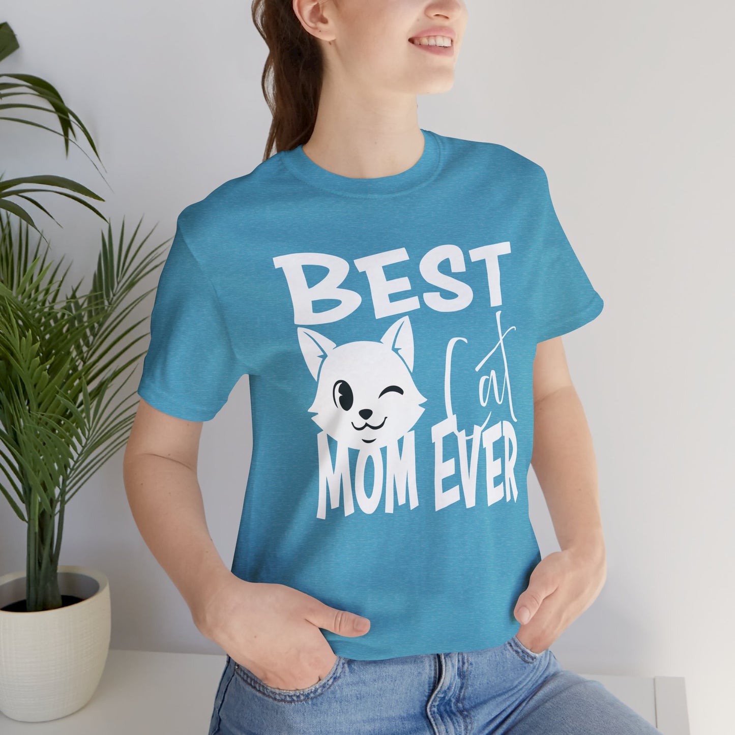 Best Cat Mom Ever Unisex Tee, Gift for Cat Lovers, Cute Cat Shirt, Mother's Day Gift, Pet Lover Apparel, Funny Cat Mom T-Shirt