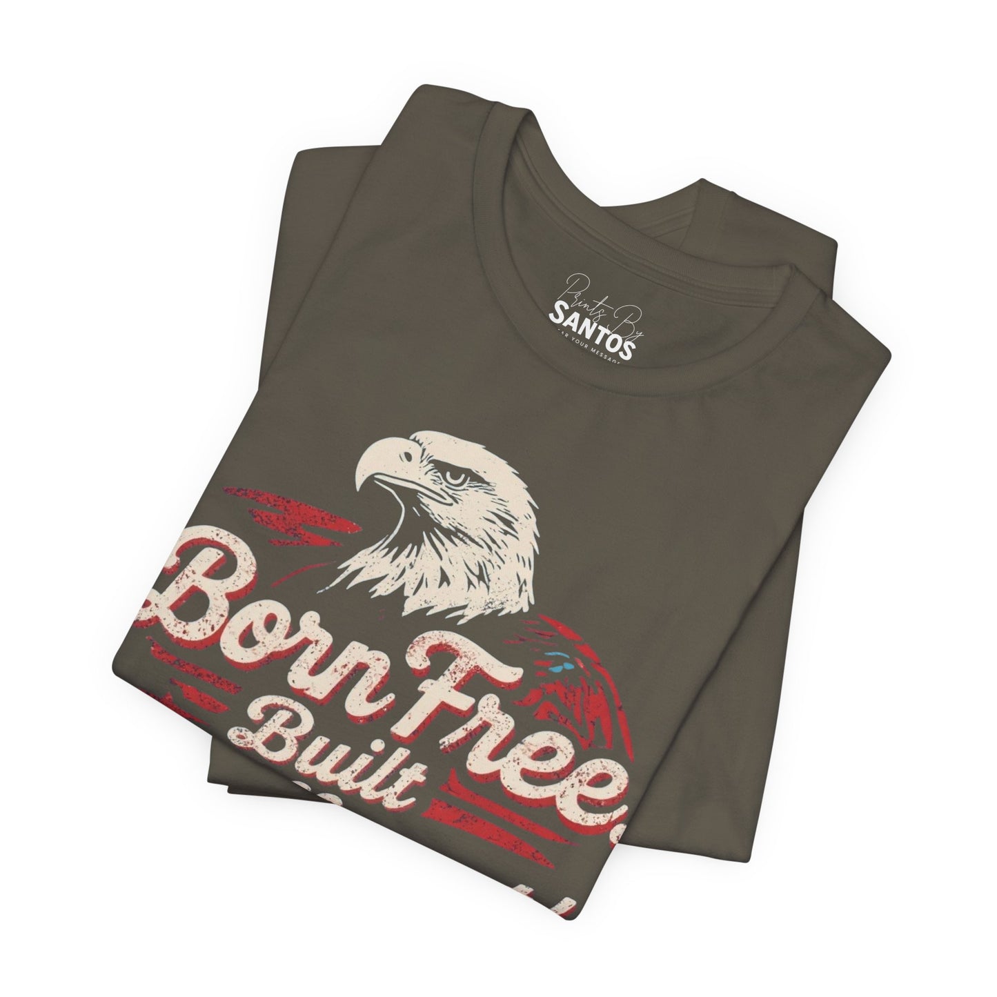 Born Free Eagle Graphic Tee | Unisex Jersey Short Sleeve Shirt, Freedom Apparel, Nature Lover Gift, Casual Style