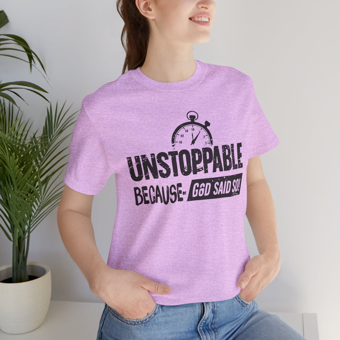 Unstoppable God's Promise Tee - Motivational Shirt, Inspirational Fashion, Faith Gift, Casual Wear, Everyday Tee