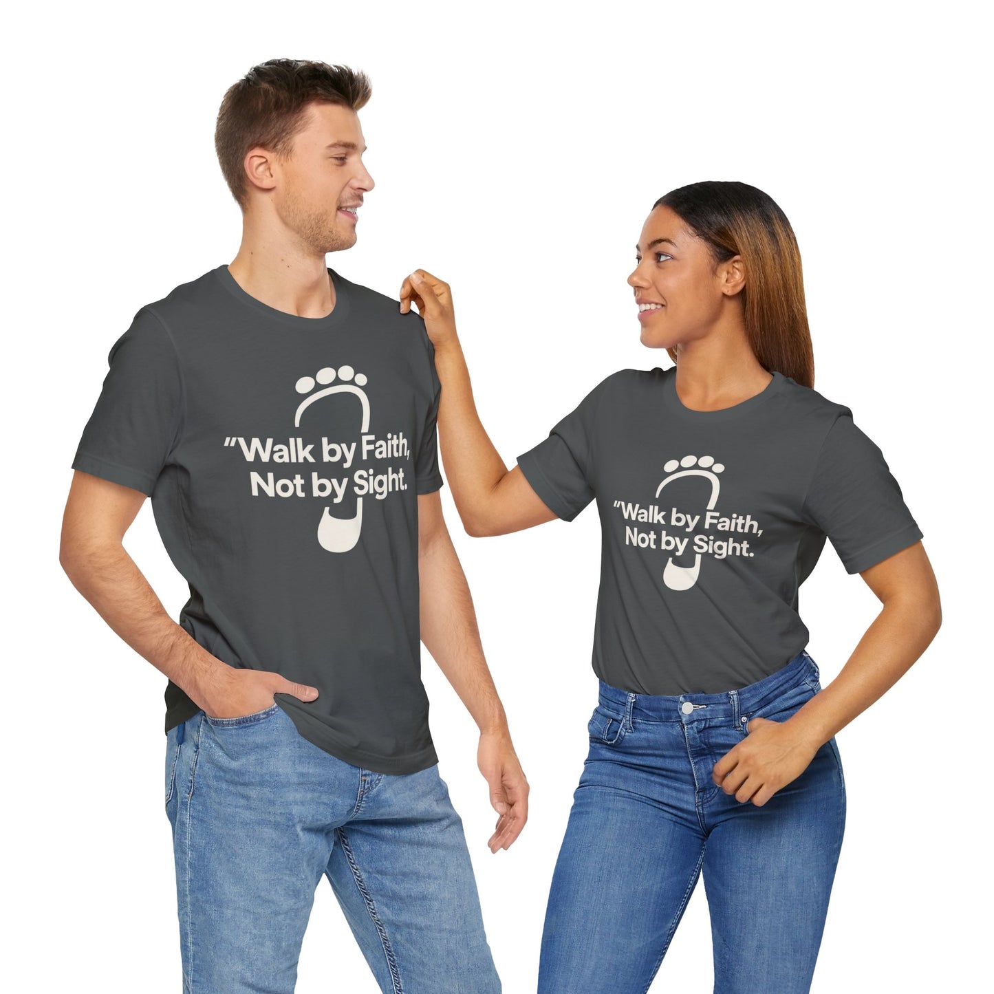 Inspirational Faith T-Shirt, Motivational Quote Tee, Christian Apparel, Walk by Faith Shirt, Everyday Wear, Gift for Believers