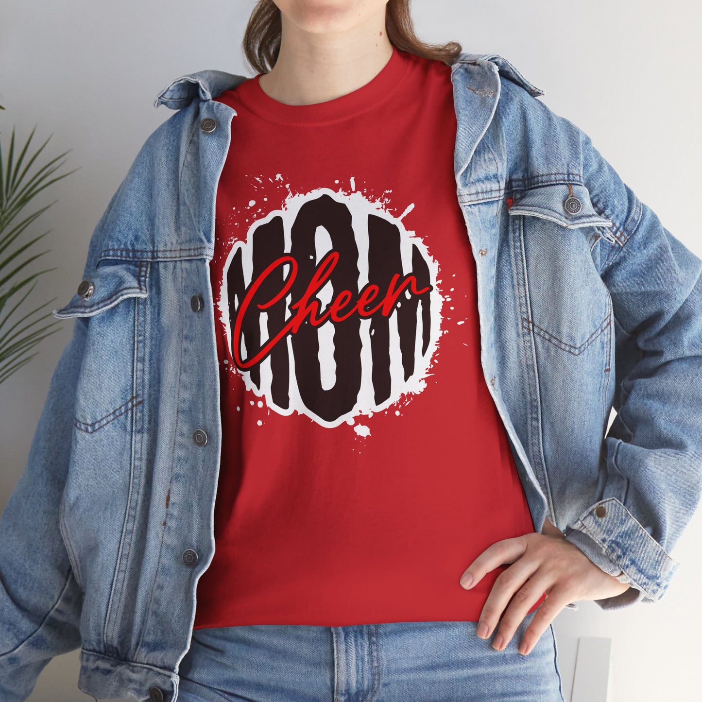 Cheer Unisex Heavy Cotton Tee | Motivational Shirt, Gift for Sports Fans, Casual Wear, Birthday Present, Cheerleading Apparel