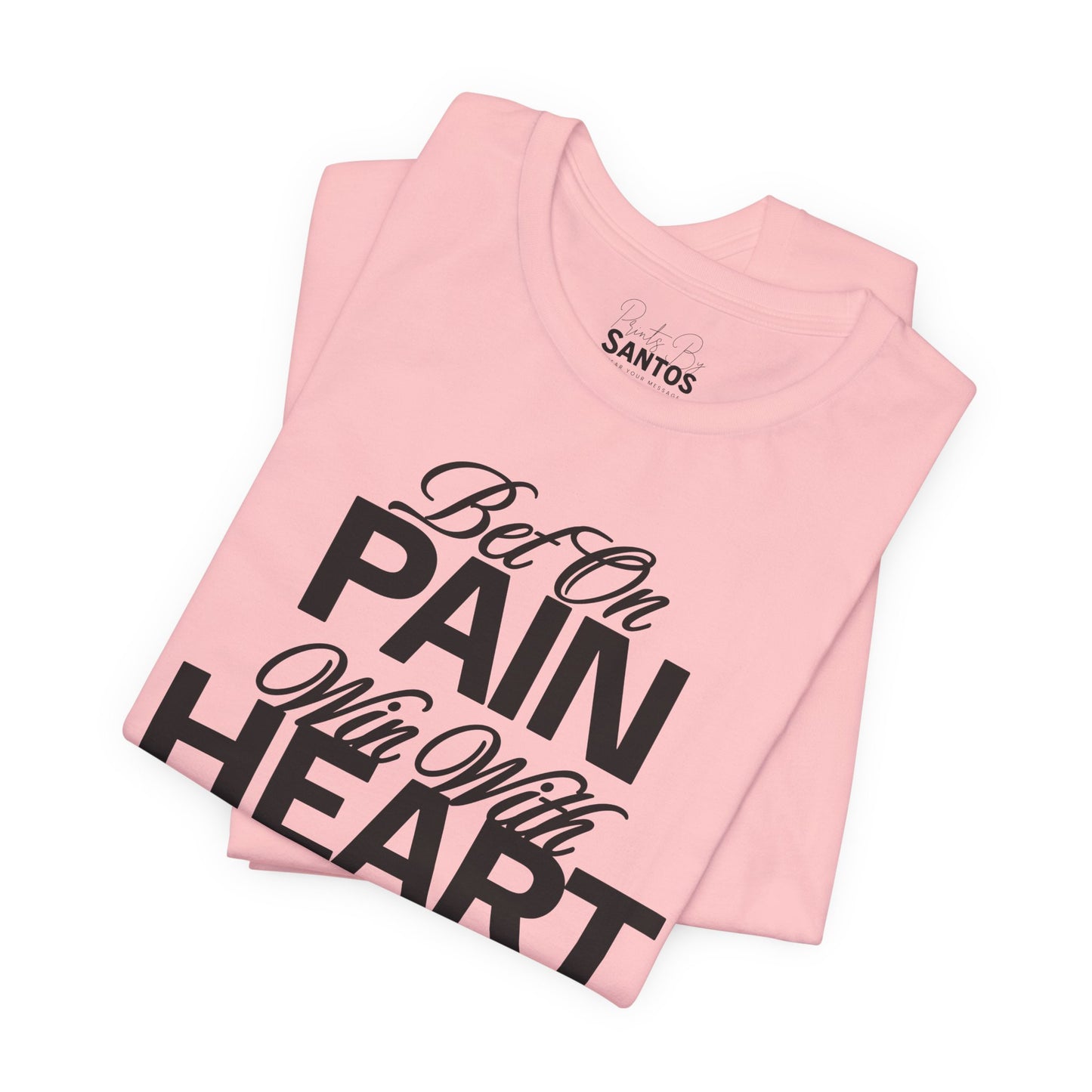Inspirational Unisex Jersey Tee - "Bet On Pain Win With Heart" - Motivational Shirt, Gift for Fitness Lovers, Self-Care Apparel, [...]