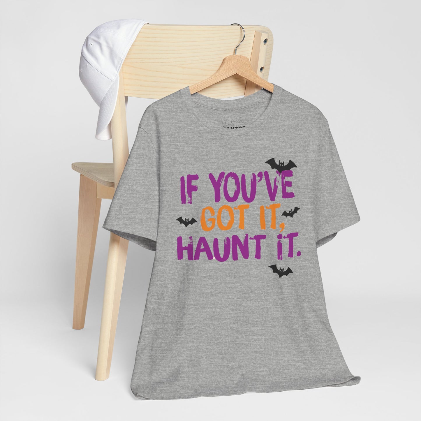 Halloween-Inspired Unisex Tee, Funny Bat Graphic Shirt, Spooky Season Apparel, Haunting Halloween Tee, Perfect for Costume Parties, [...]
