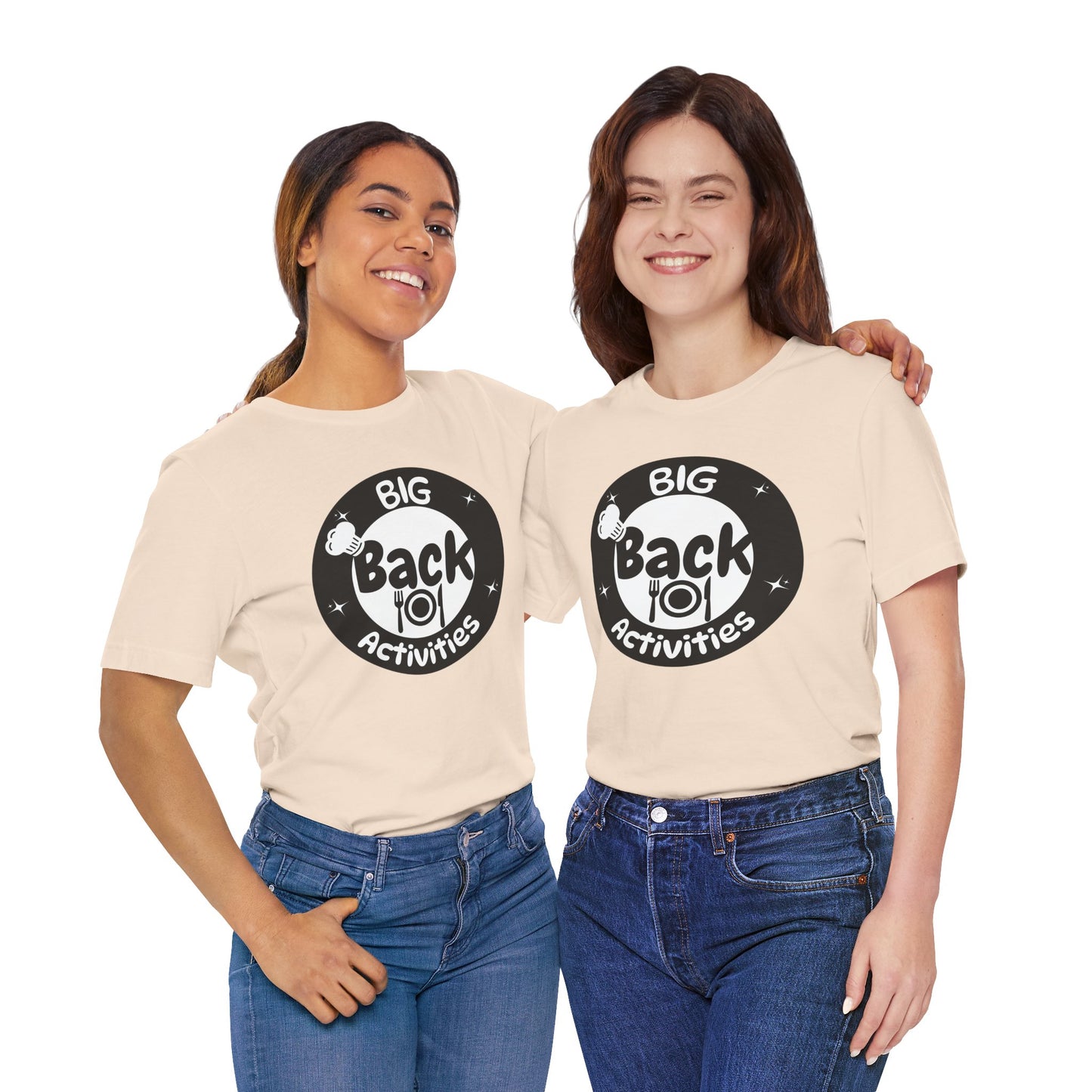 Big Back Activities Tee, Fun Casual Shirt, Family Game Night T-Shirt, Perfect for Gatherings, Unisex Jersey Tee