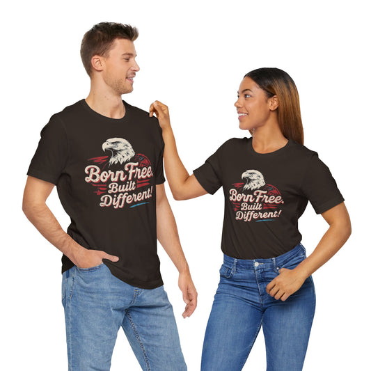 Born Free Eagle Graphic Tee | Unisex Jersey Short Sleeve Shirt, Freedom Apparel, Nature Lover Gift, Casual Style