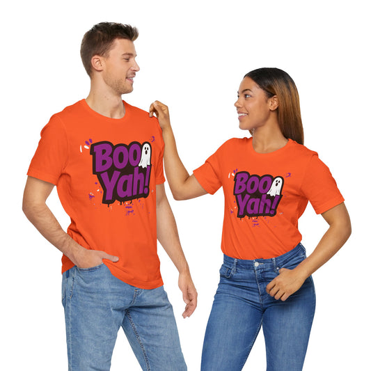 Boo Yah! Halloween Tee - Unisex Jersey Short Sleeve, Fun Ghost Graphic, Perfect for Halloween Parties, Costume Events, Casual Wear, [...]