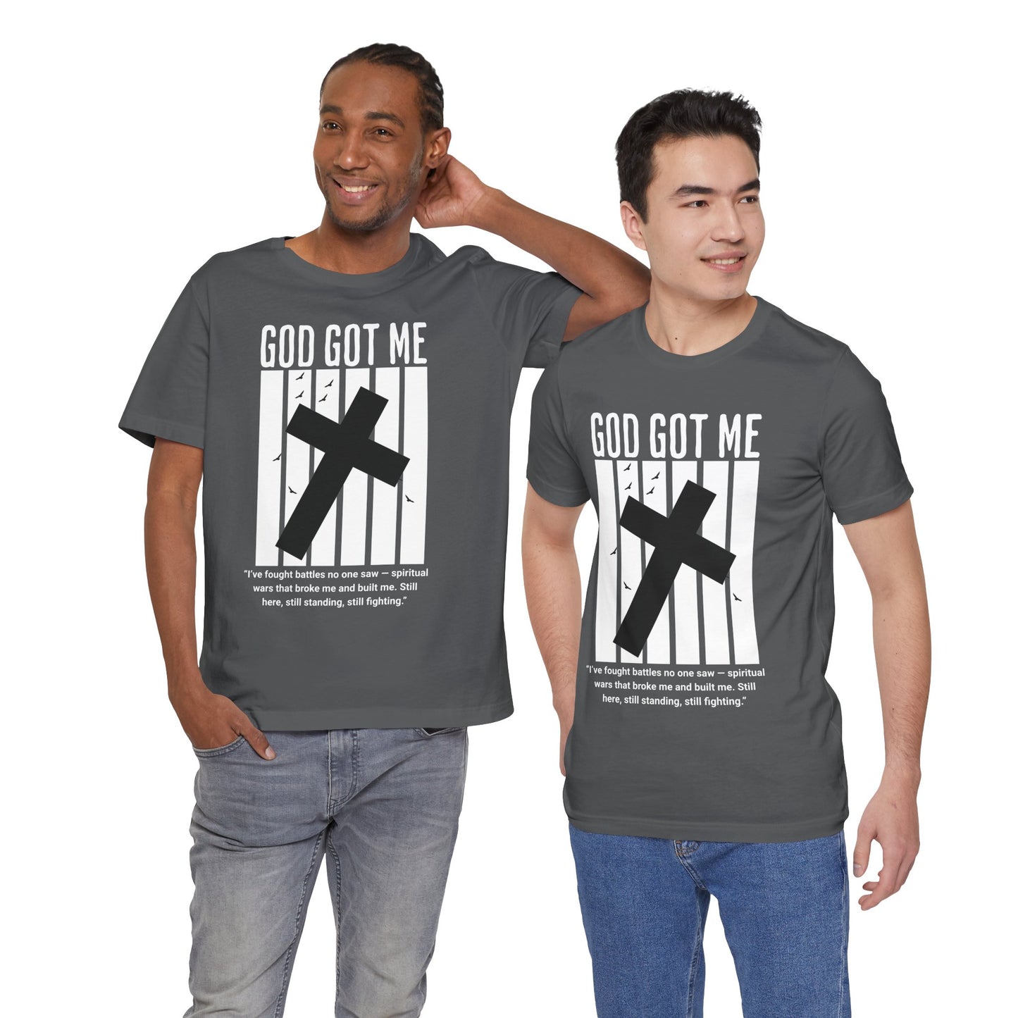 Faith-Inspired Short Sleeve Tee, God Got Me T-Shirt, Spiritual Shirt, Encouraging Apparel, Christian Gift, Inspirational Wear