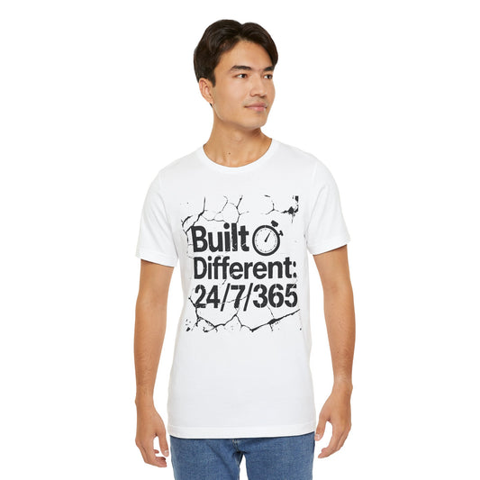 Built Different Unisex Tee, Motivational Shirt, Daily Wear, Fitness Gift, Inspirational Gift, Casual Style, Birthday Gift