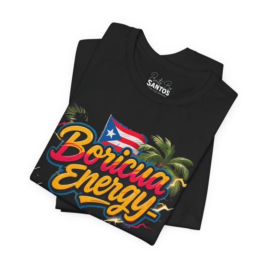 Boricua Energy T-Shirt, Unisex Jersey Tee for Puerto Rican Pride, Casual Wear, Gift for Friends, Vibrant Festival Apparel